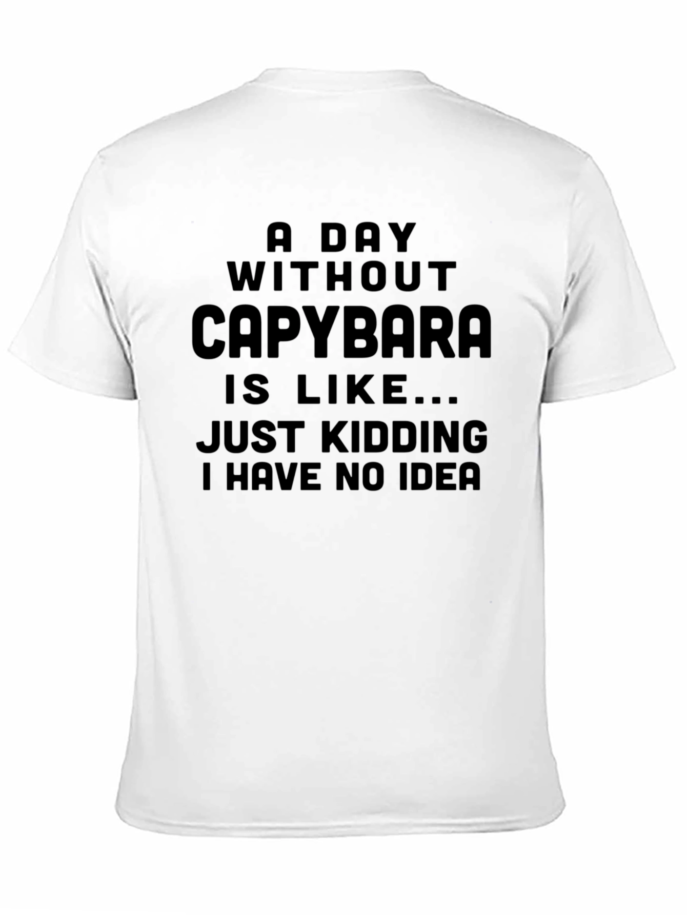 Black Funny Capybara T-Shirt - No Idea view 11