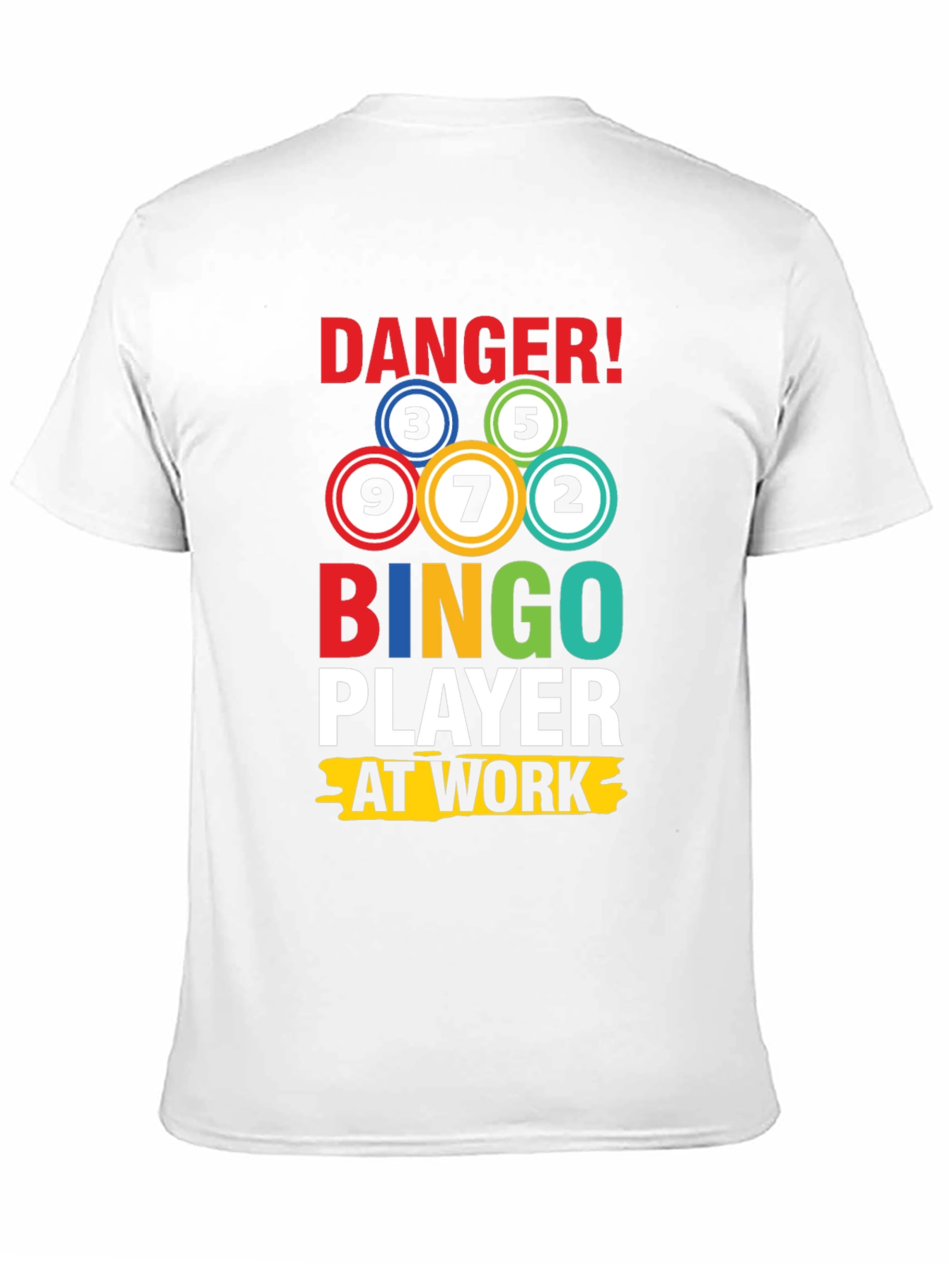 Black Danger Bingo Player at Work T-Shirt  view 11