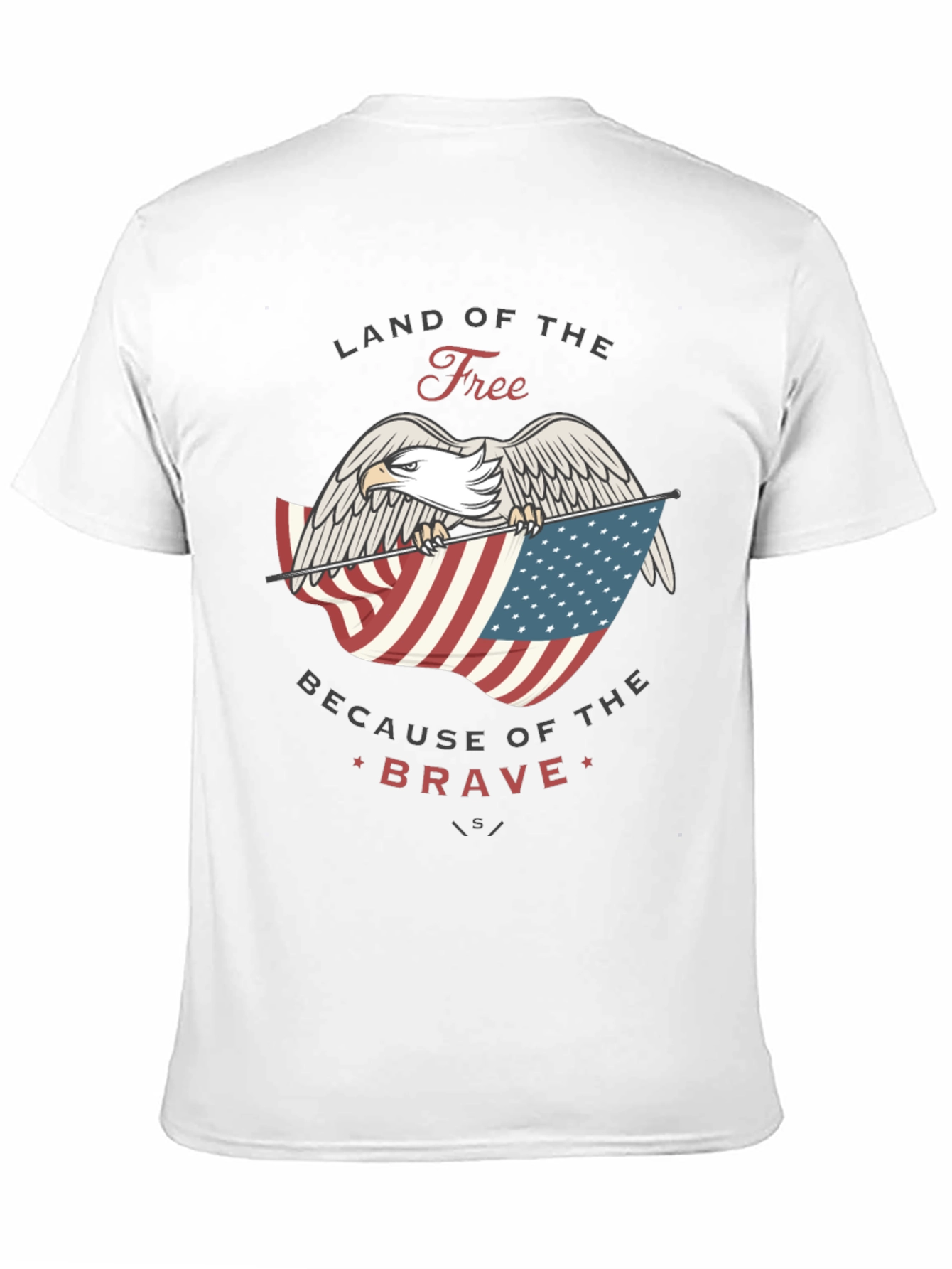 Black Land of the Free Patriotic Eagle Graphic Tee view 11