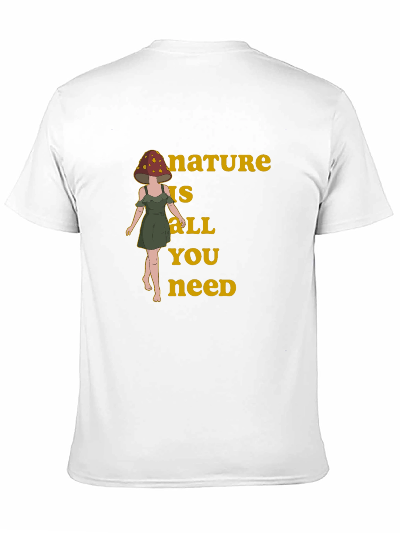 Black Nature is All You Need Mushroom Head T-Shirt view 11