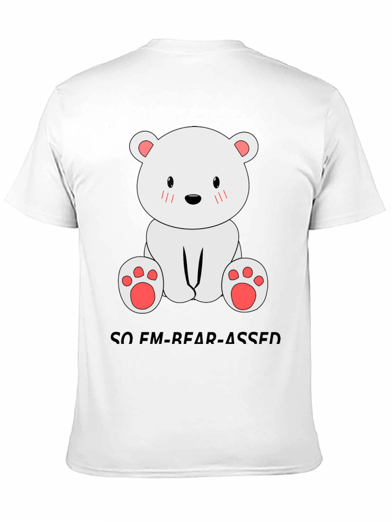 Black Funny Bear Pun T-Shirt - So Em-bear-assed! view 11