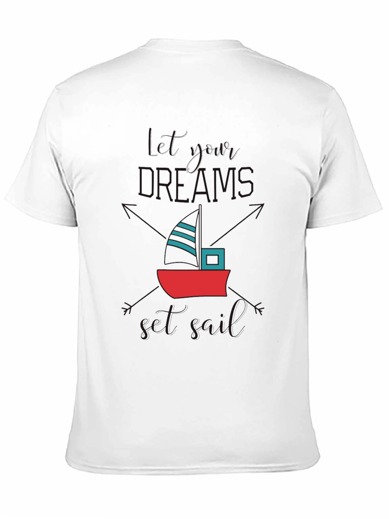 Black Nautical Theme Black T-Shirt view 11