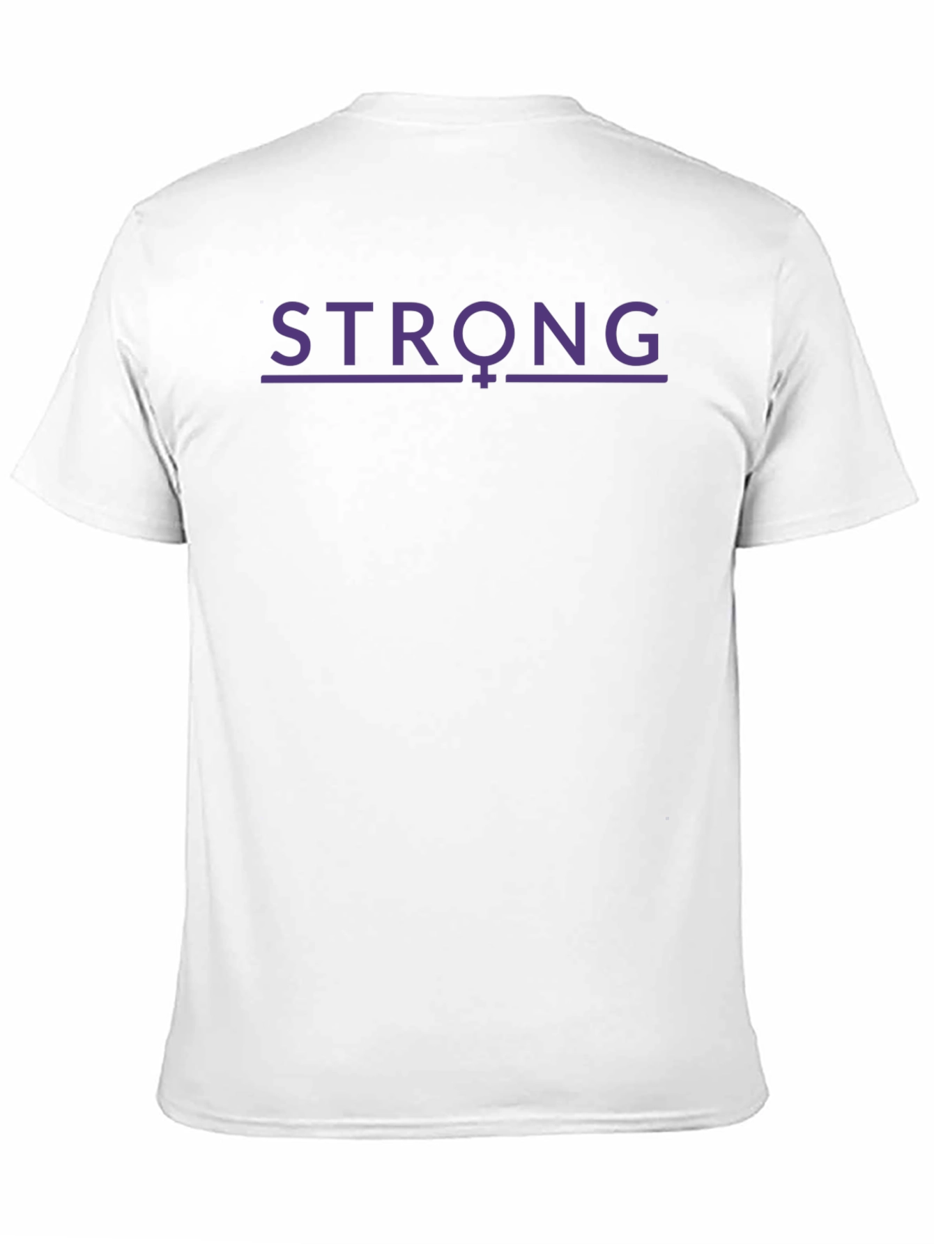 Black Strong Feminist T-Shirt - Purple Design view 11