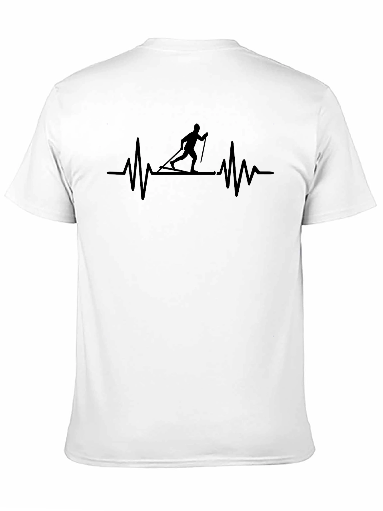 Black Ski Heartbeat T-Shirt - Active Lifestyle Tee view 11