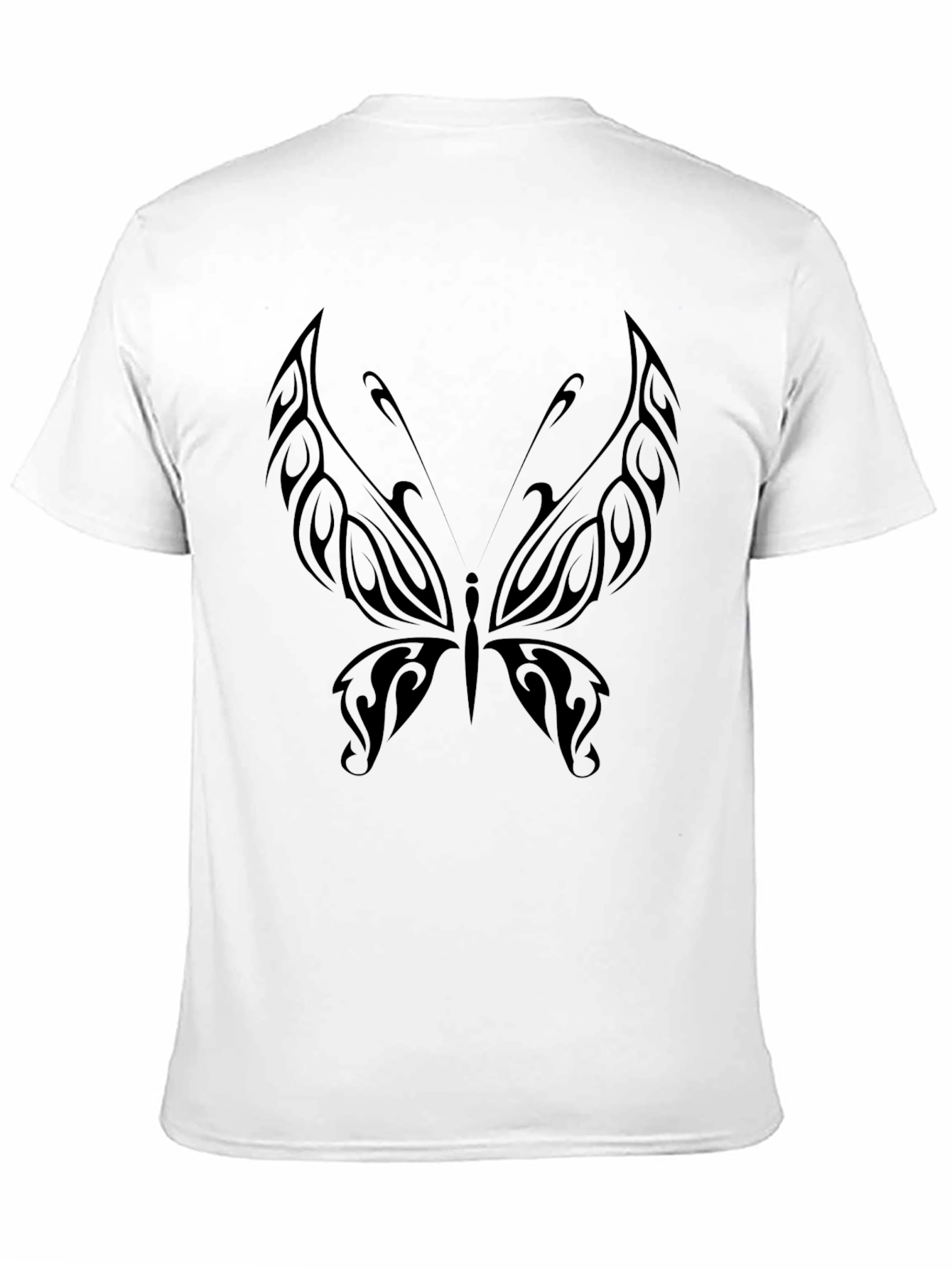 Black Butterfly Tattoo Graphic Black T-Shirt view 11