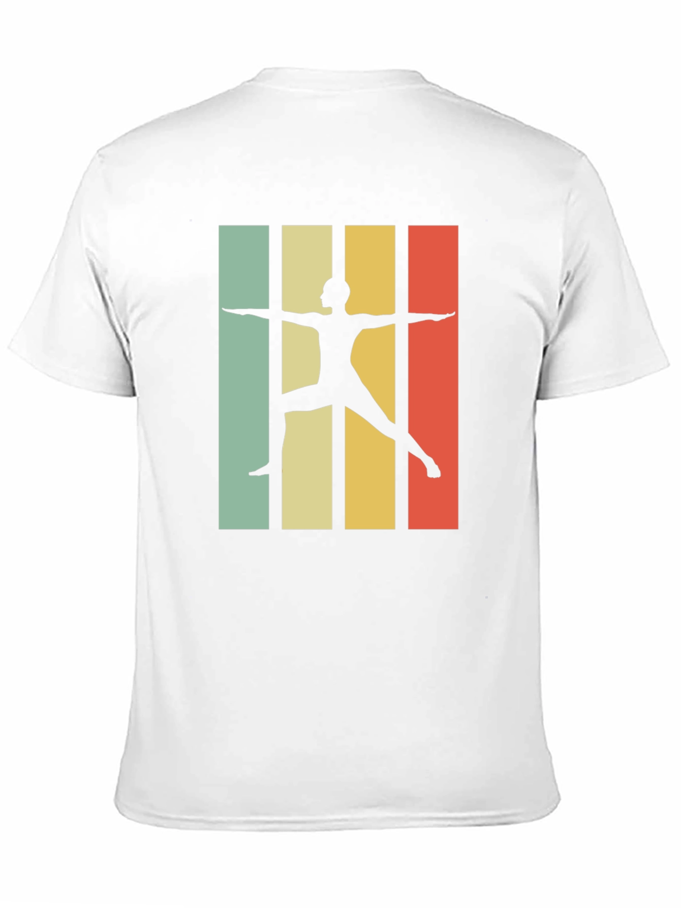 Black Retro Yoga Pose Graphic T-Shirt - Black view 11