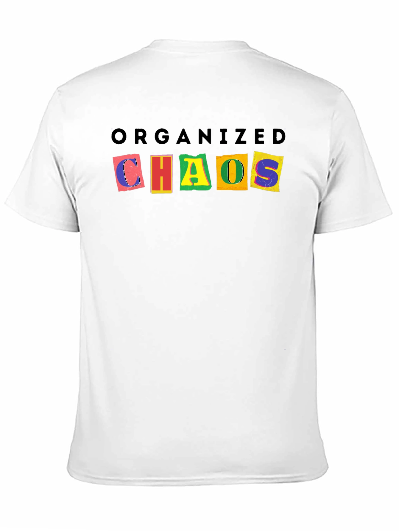 Black Organized Chaos Graphic Tee - Trendy & Unique Design view 11