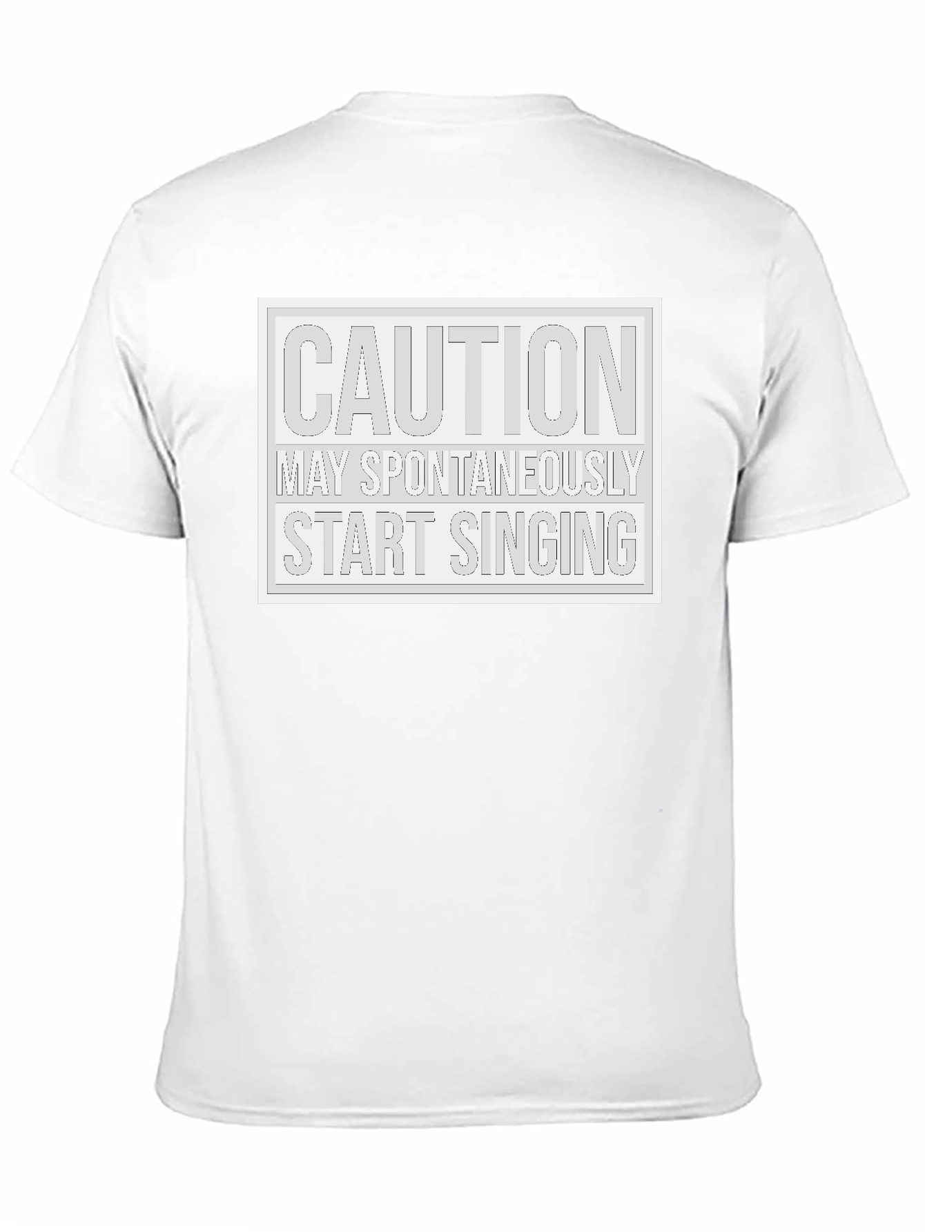 Black Caution May Spontaneously Start Singing Black T-Shirt view 11