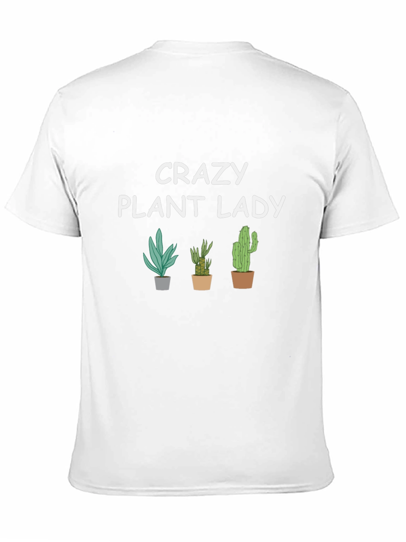 Black Crazy Plant Lady Graphic Tee -  Black Cotton T-Shirt view 11
