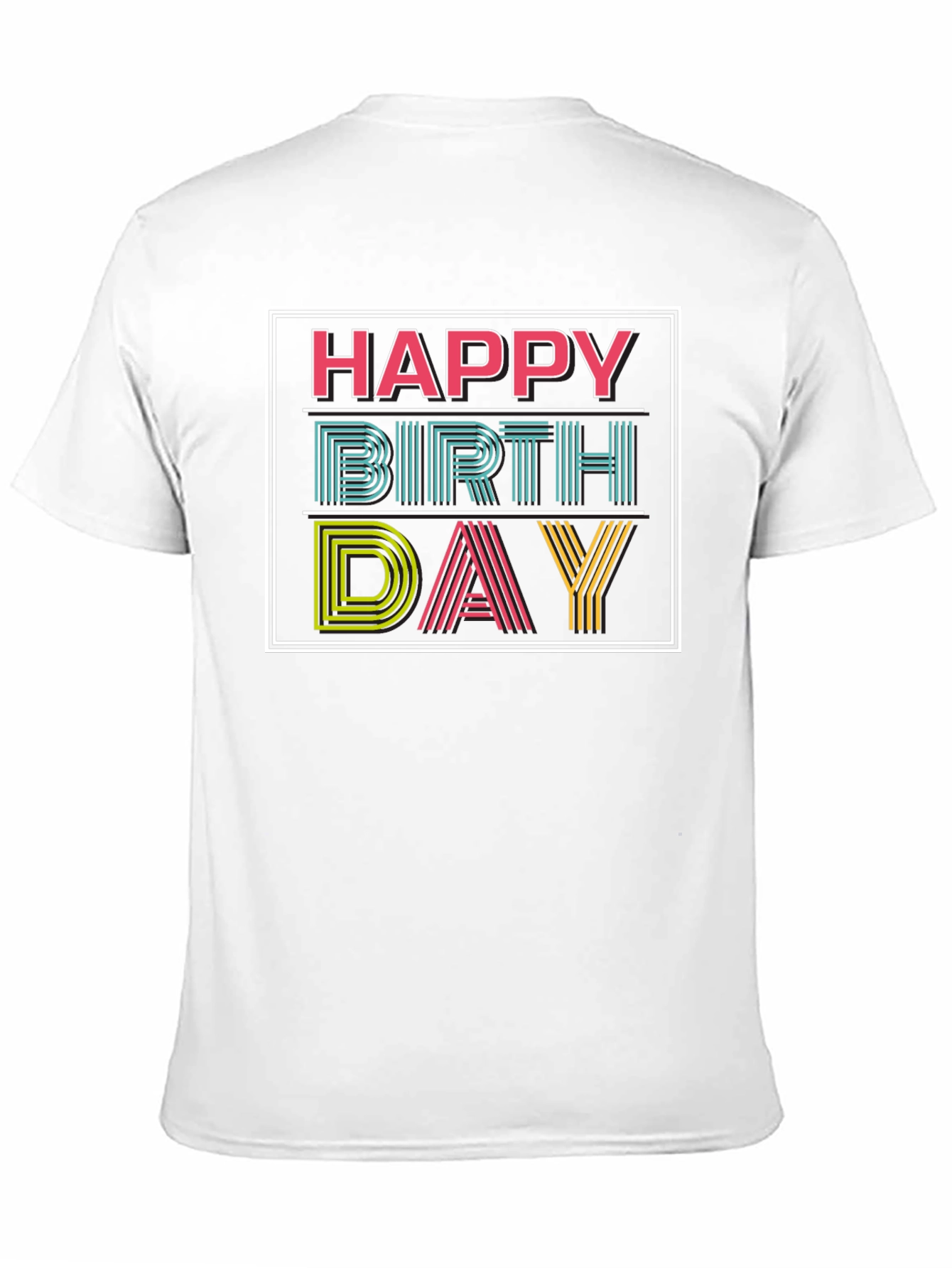 Black Happy Birthday Graphic Print Black T-Shirt view 11