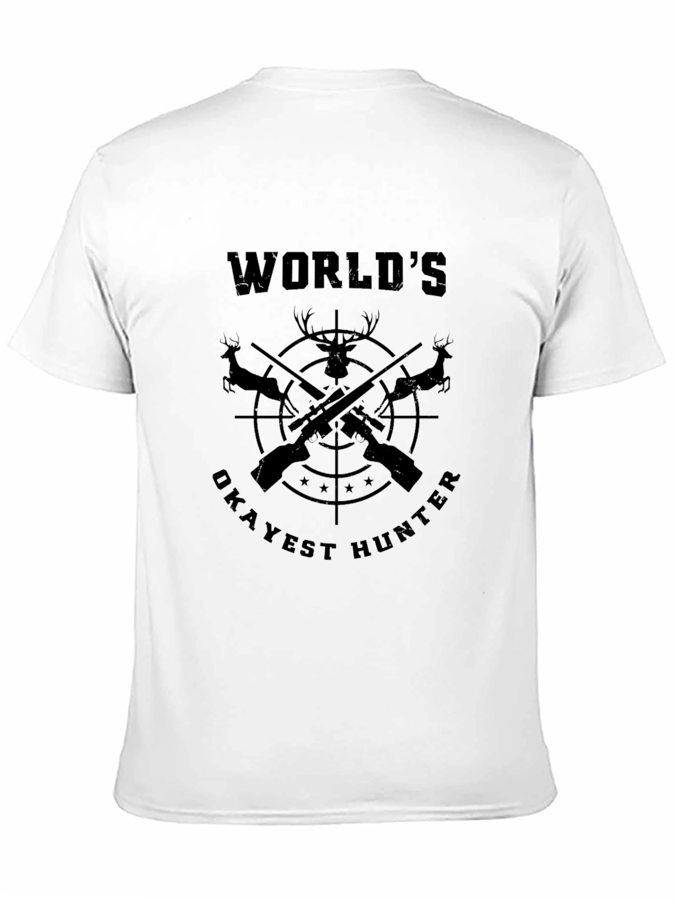 Black World's Okayest Hunter T-Shirt - Black view 11