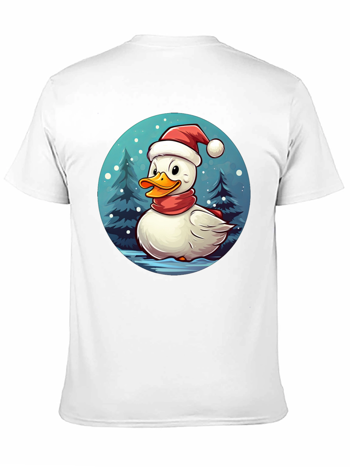 Black Festive Duck Holiday T-Shirt view 11