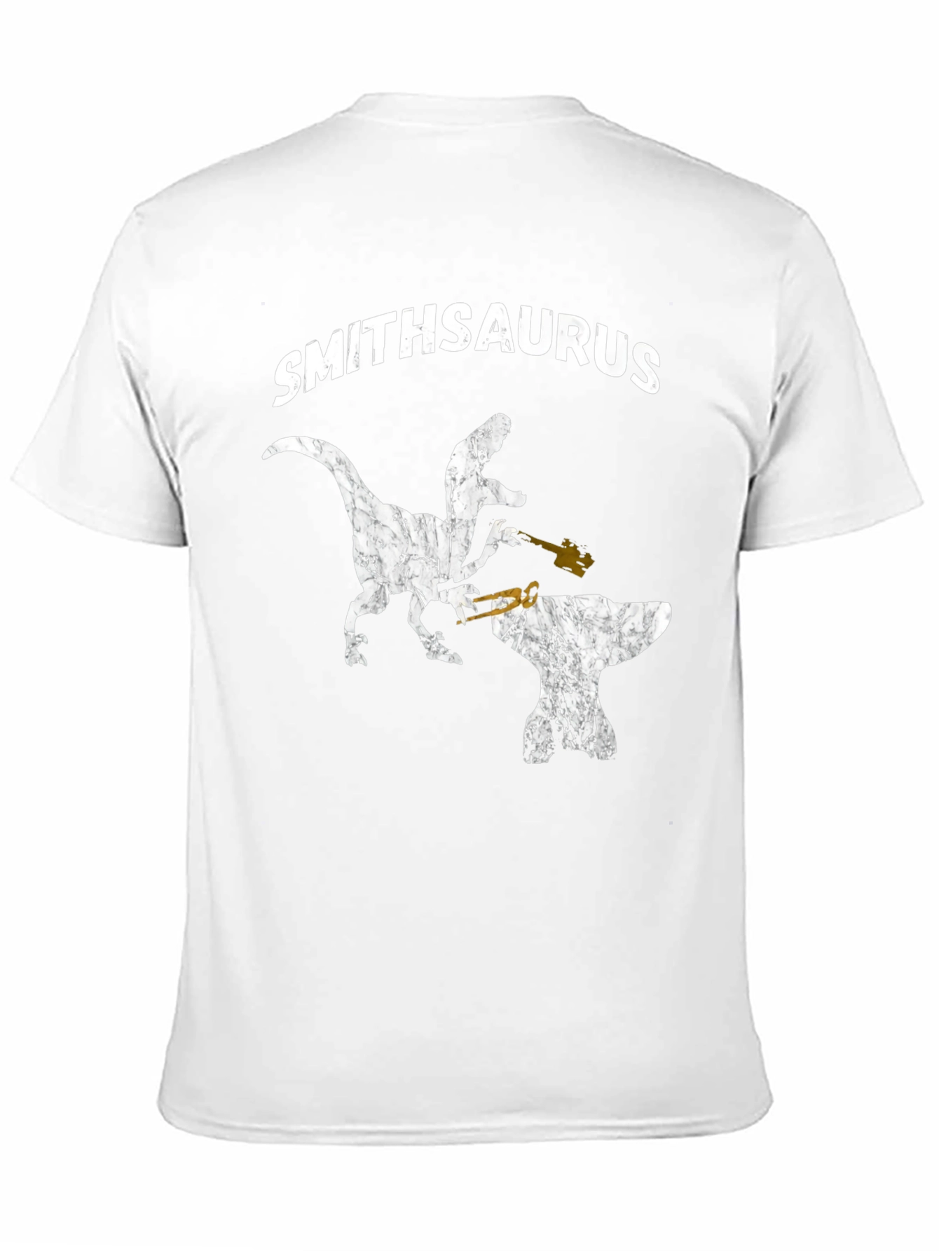 Black Smithsaurus Black T-Shirt - Dinosaur Blacksmith view 11