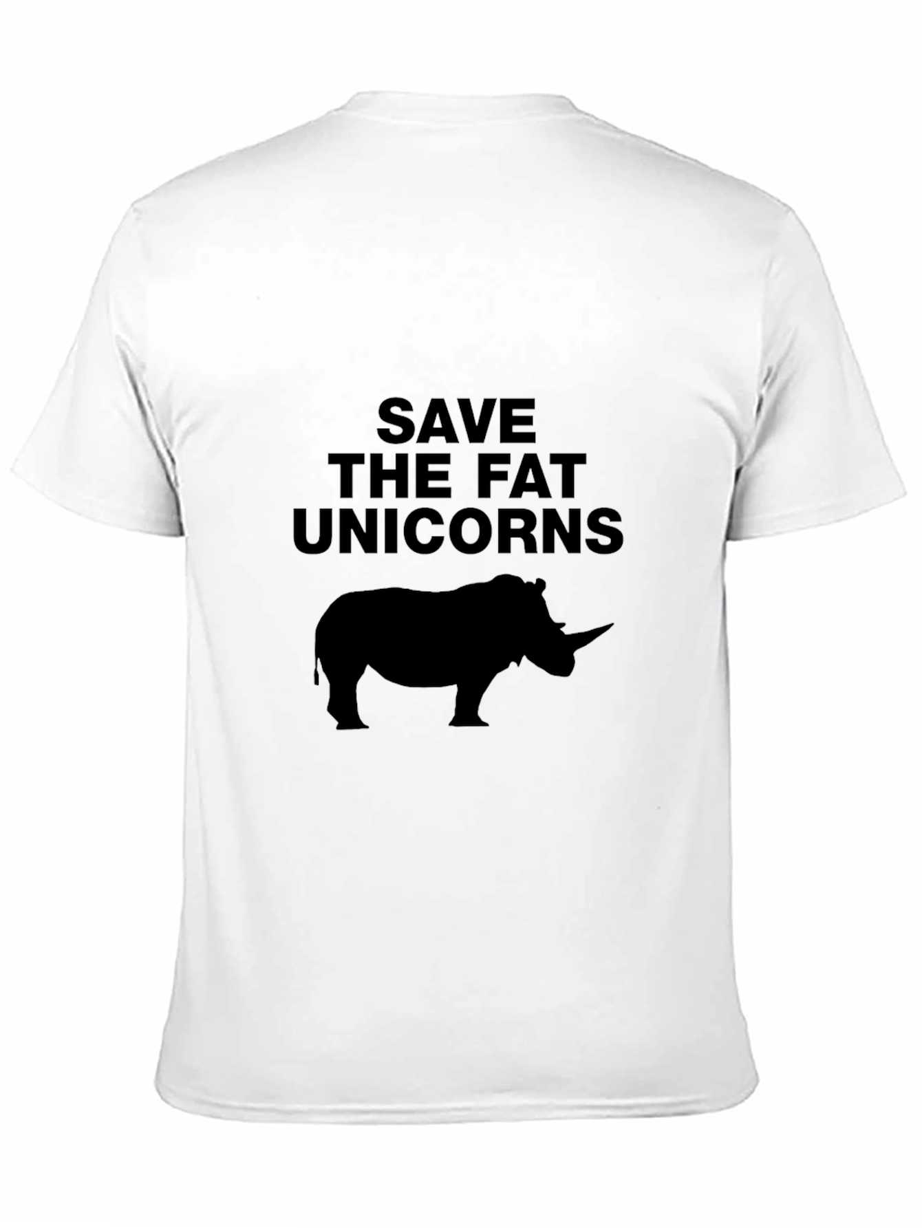 Black Save The Fat Unicorns T-Shirt view 11