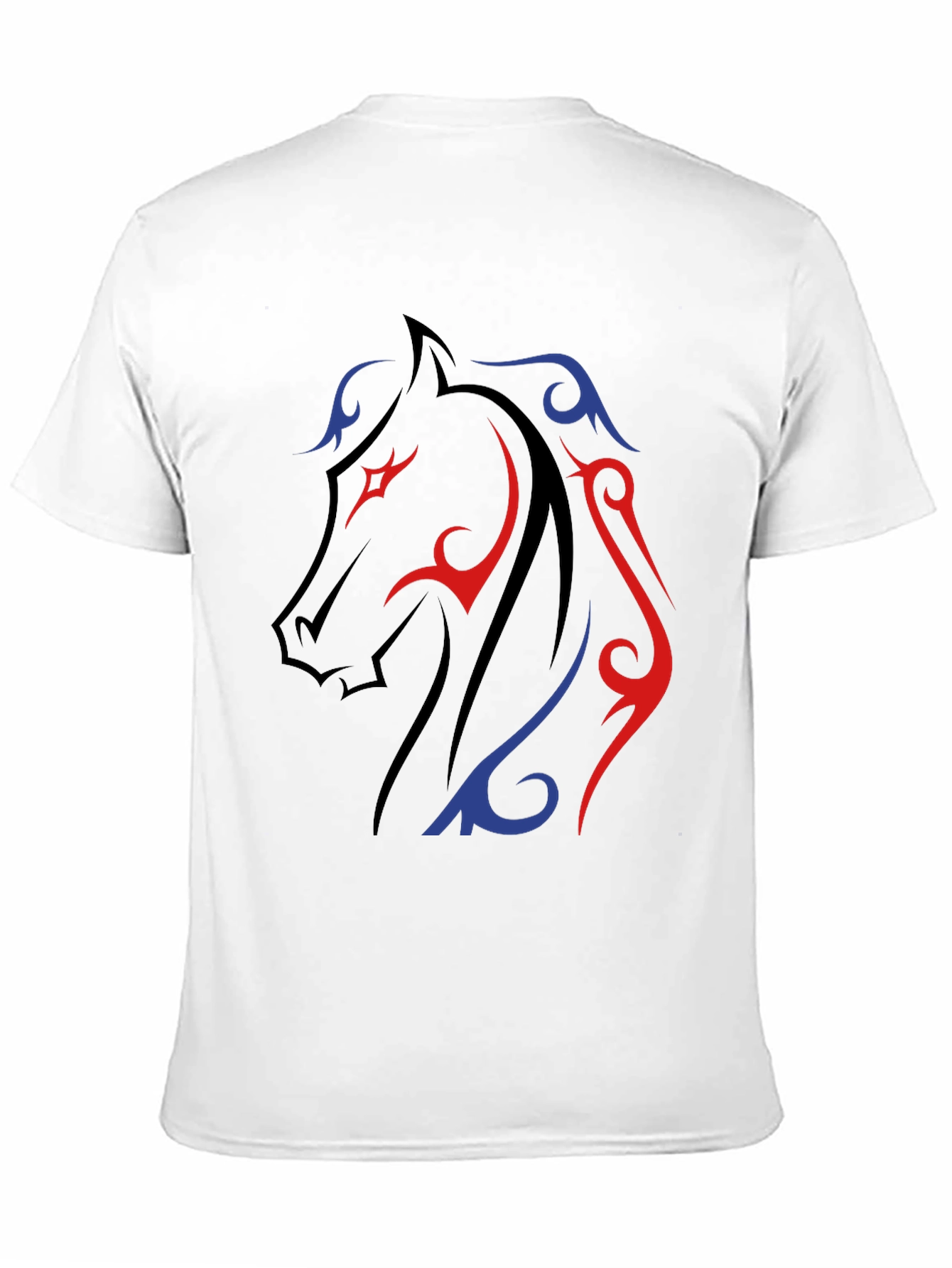 Black Tribal Horse Graphic Tee - Black view 11