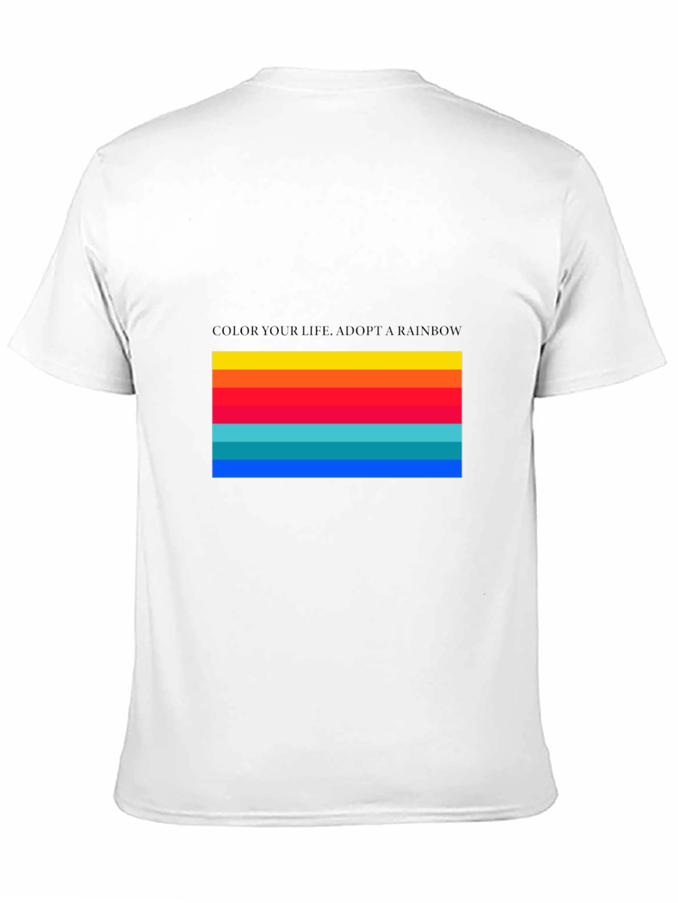 Black Rainbow Stripe Tee - Color Your Life! view 11