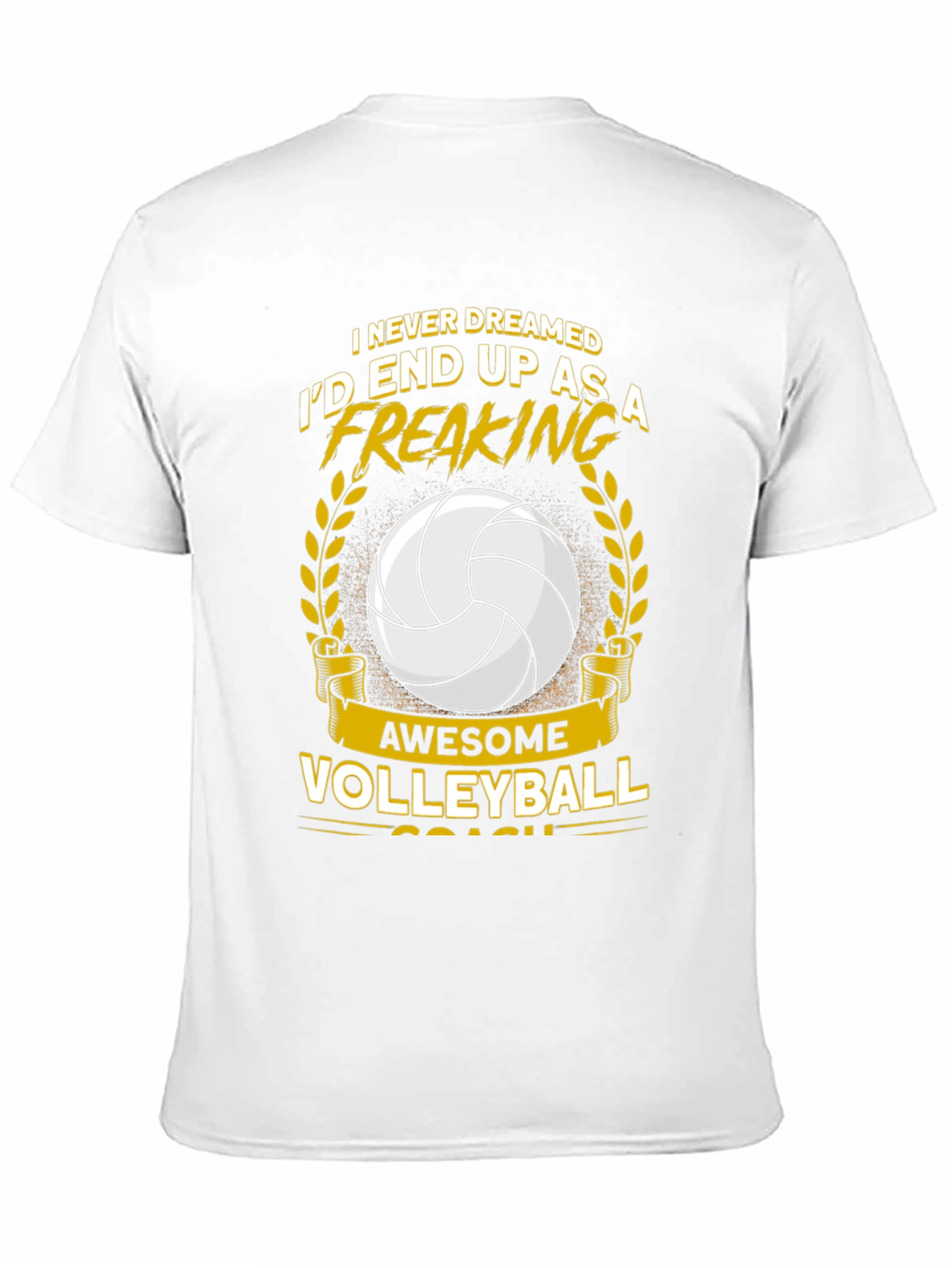 Black Awesome Volleyball Coach Graphic T-Shirt view 11