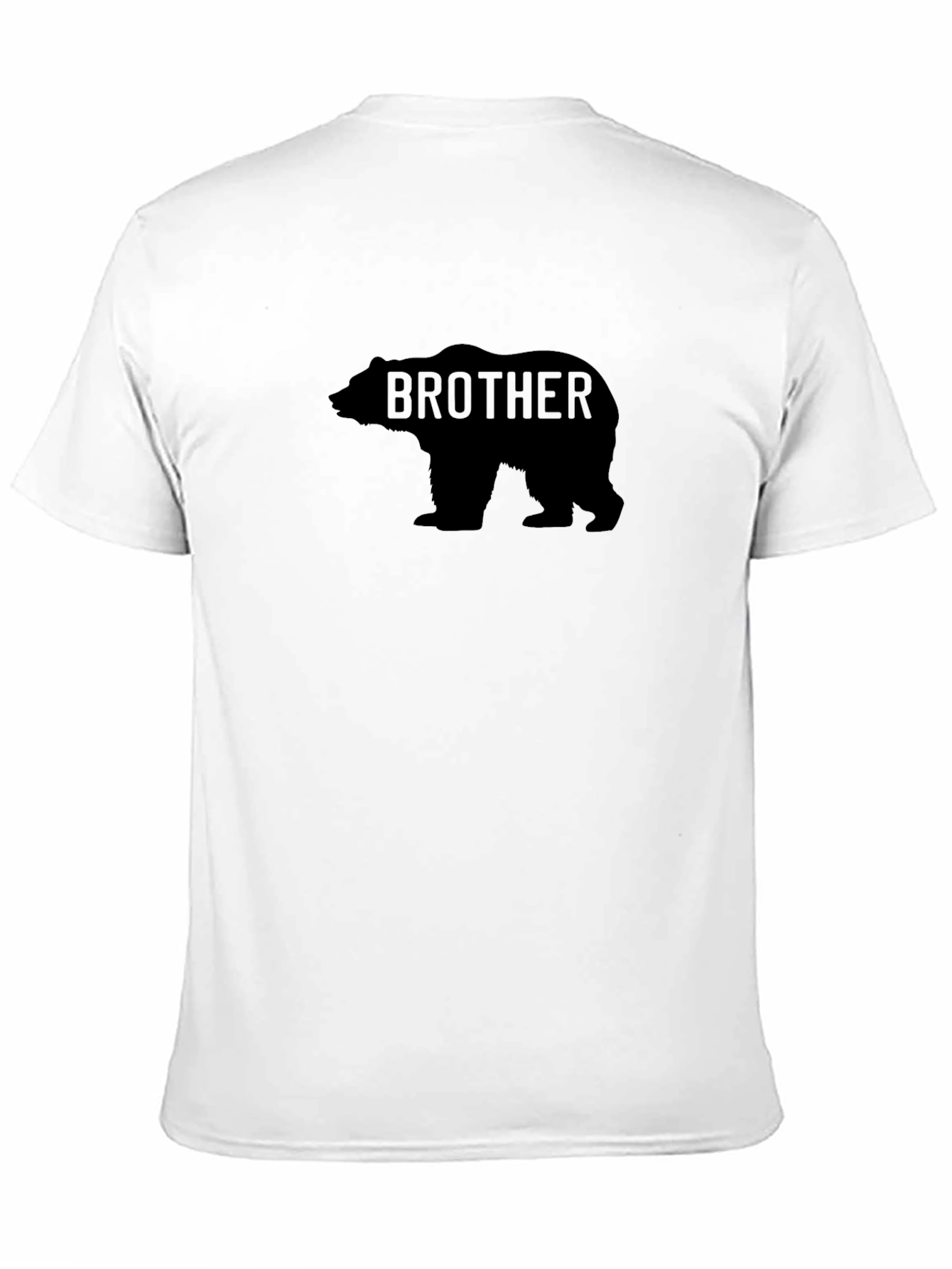 Black Brother Bear Graphic T-Shirt - Mens Black Crew Neck Tee view 11