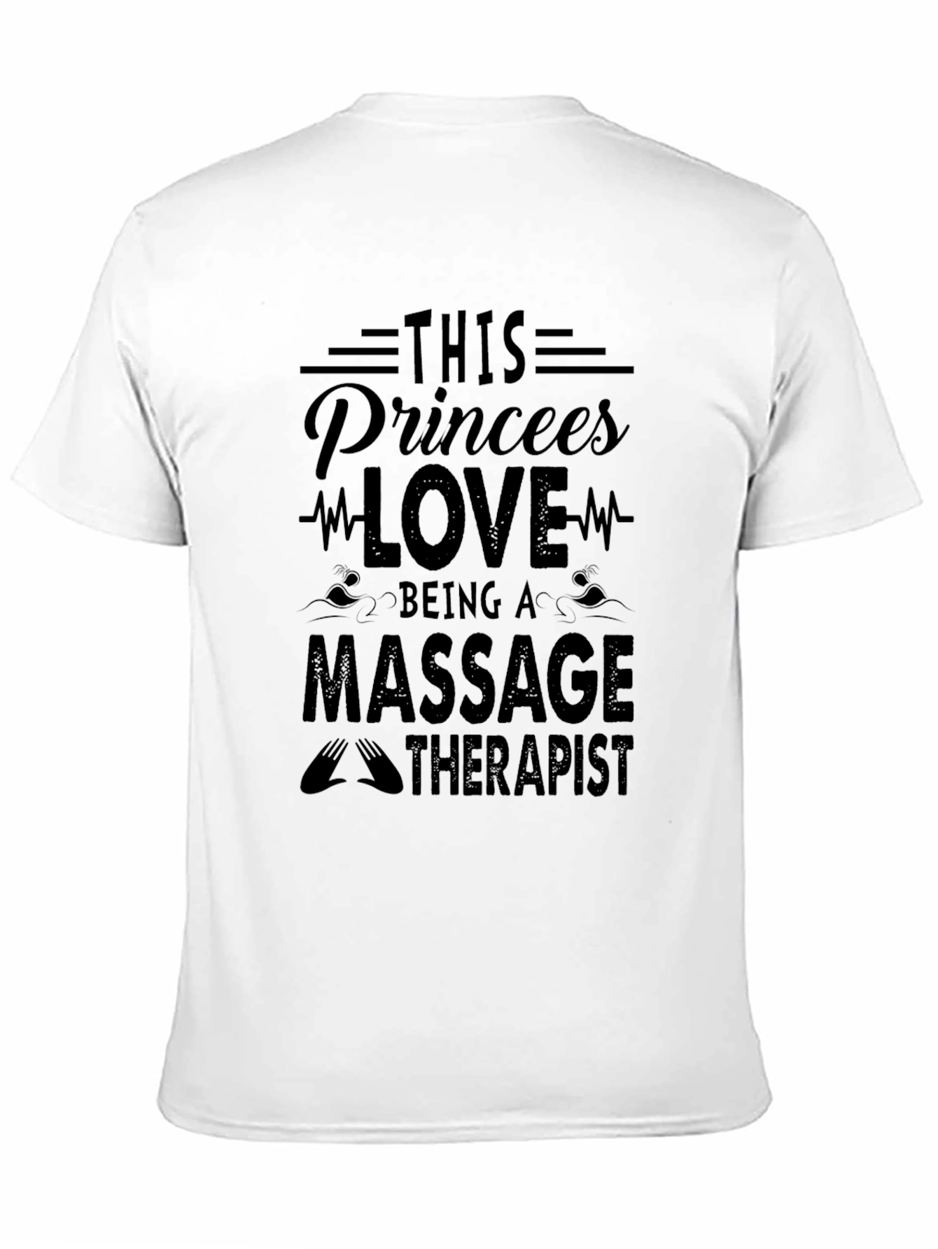 Black Massage Therapist Princess Graphic Tee view 11