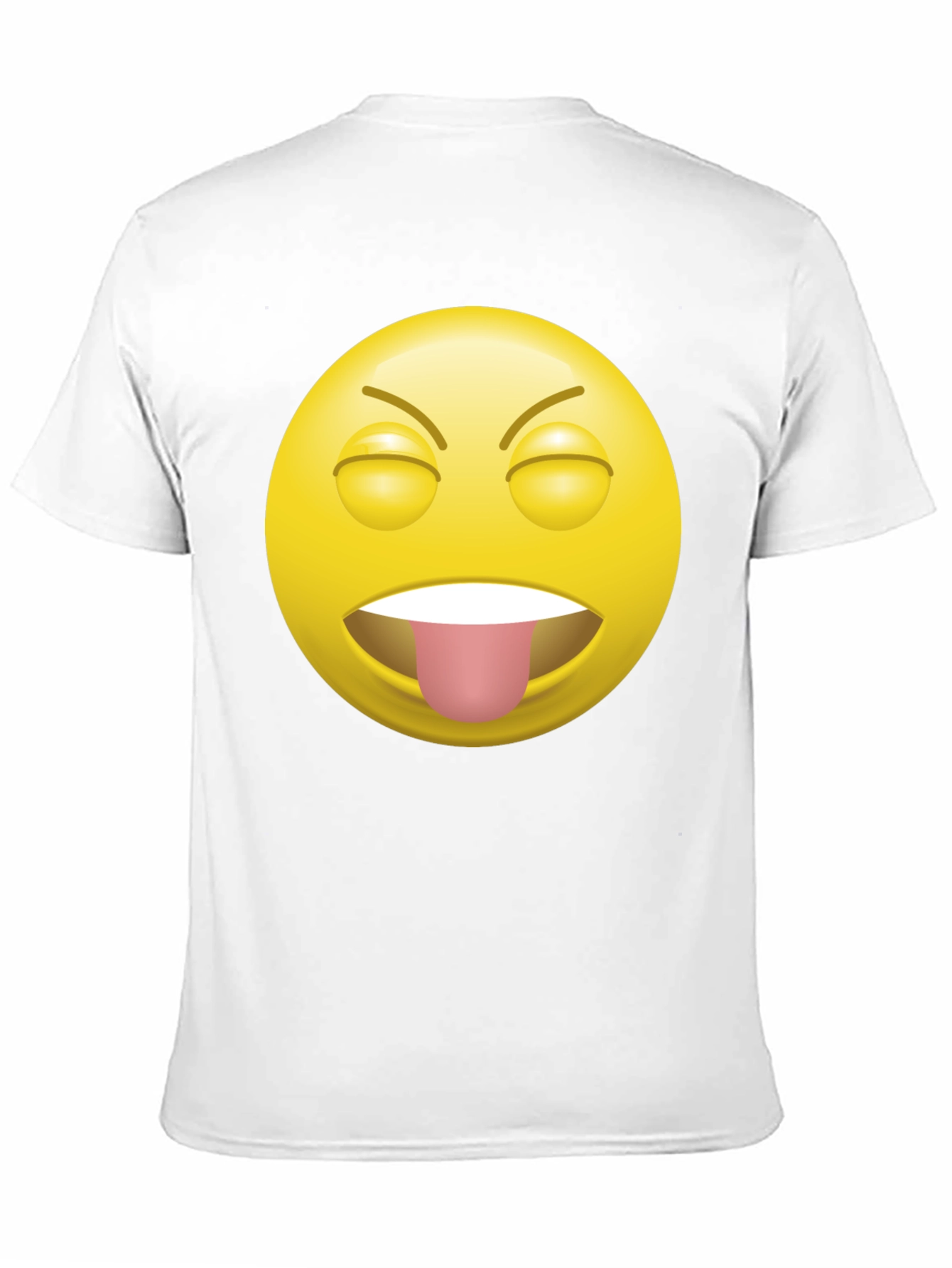 Black Funny Emoji Tongue Out Black T-Shirt view 11