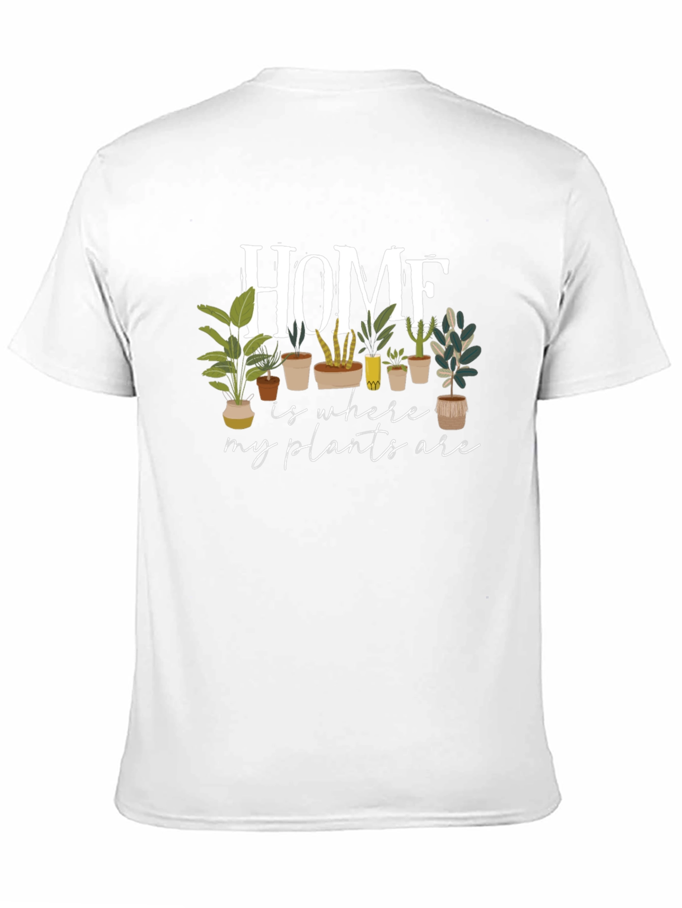 Black Home is Where My Plants Are Graphic Tee view 11
