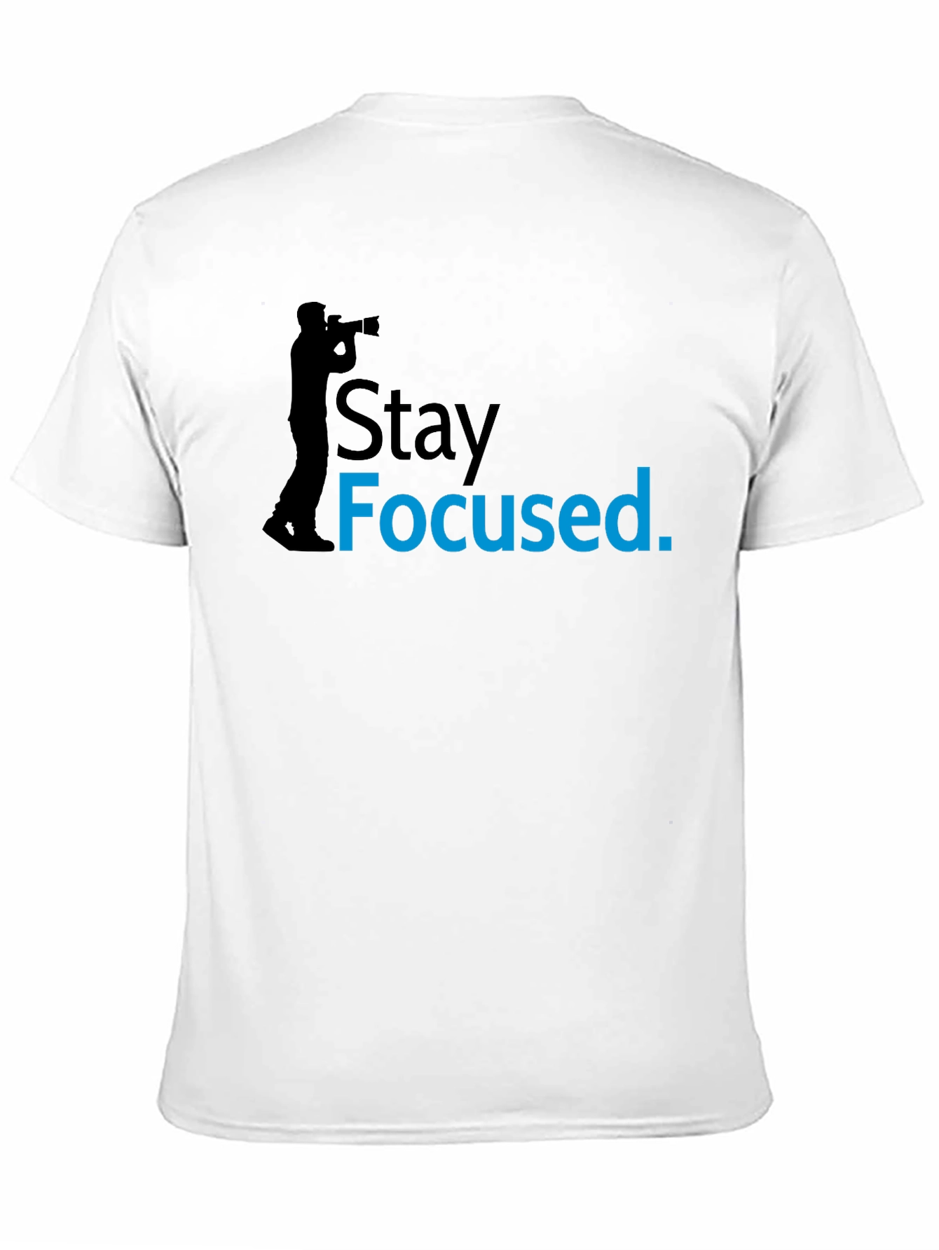 Black Stay Focused T-Shirt - Photographer Theme view 11