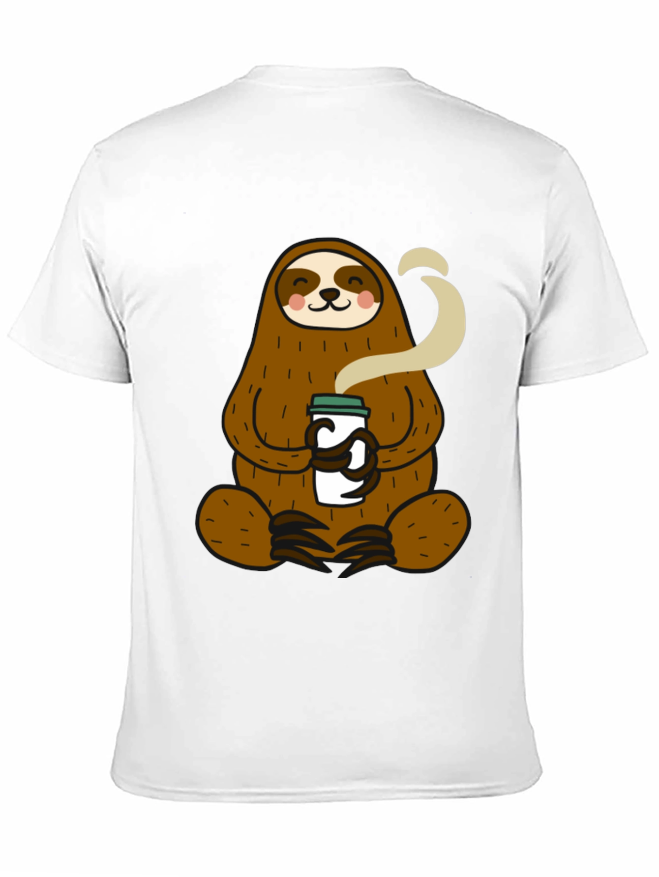 Black Sloth Coffee Lover Graphic Tee - Relaxed Fit Black T-Shirt view 11