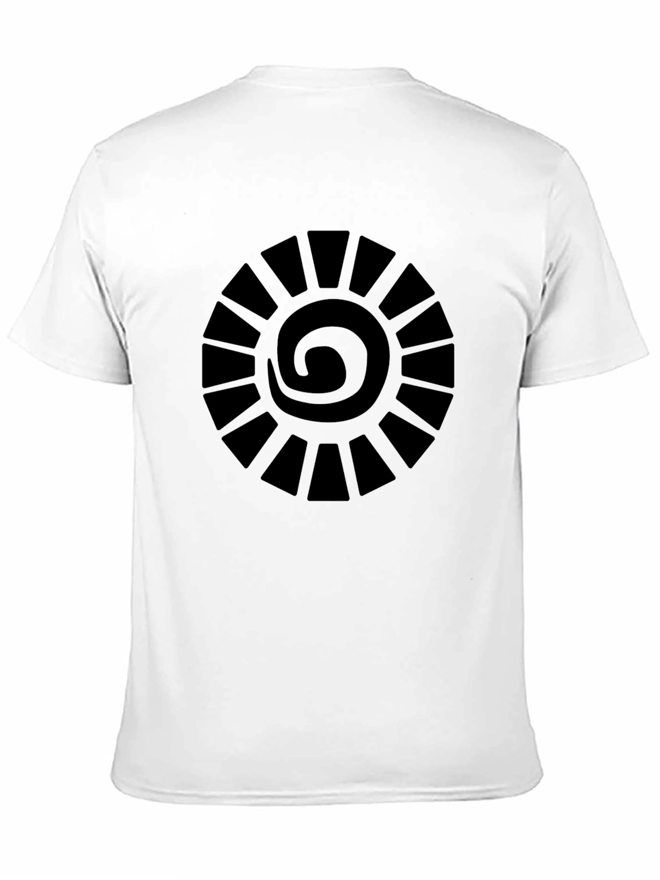 Black Black Graphic Tee - Sun Circle Design view 11