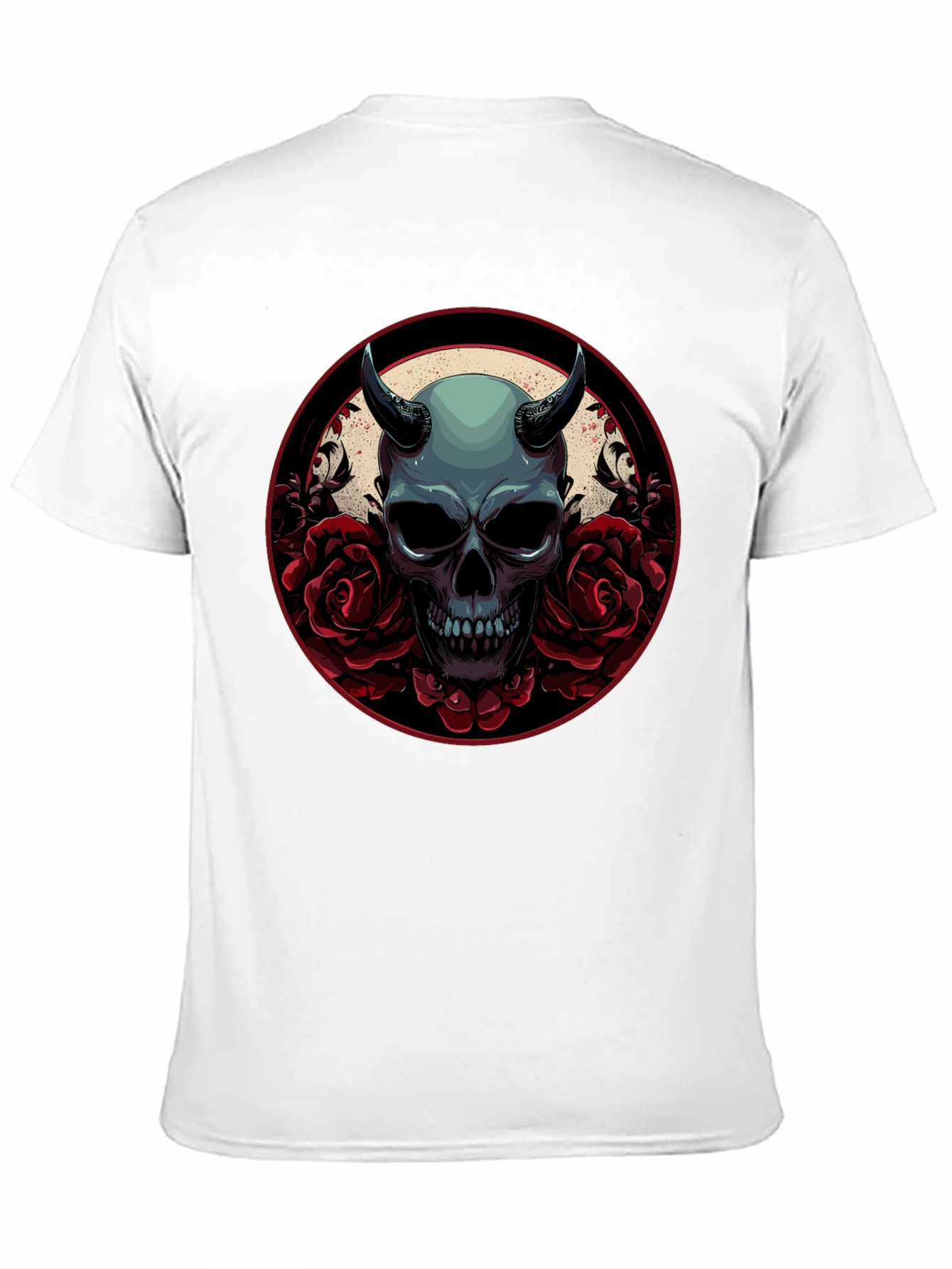 Black Skull & Roses Graphic Tee - Dark Aesthetic view 11