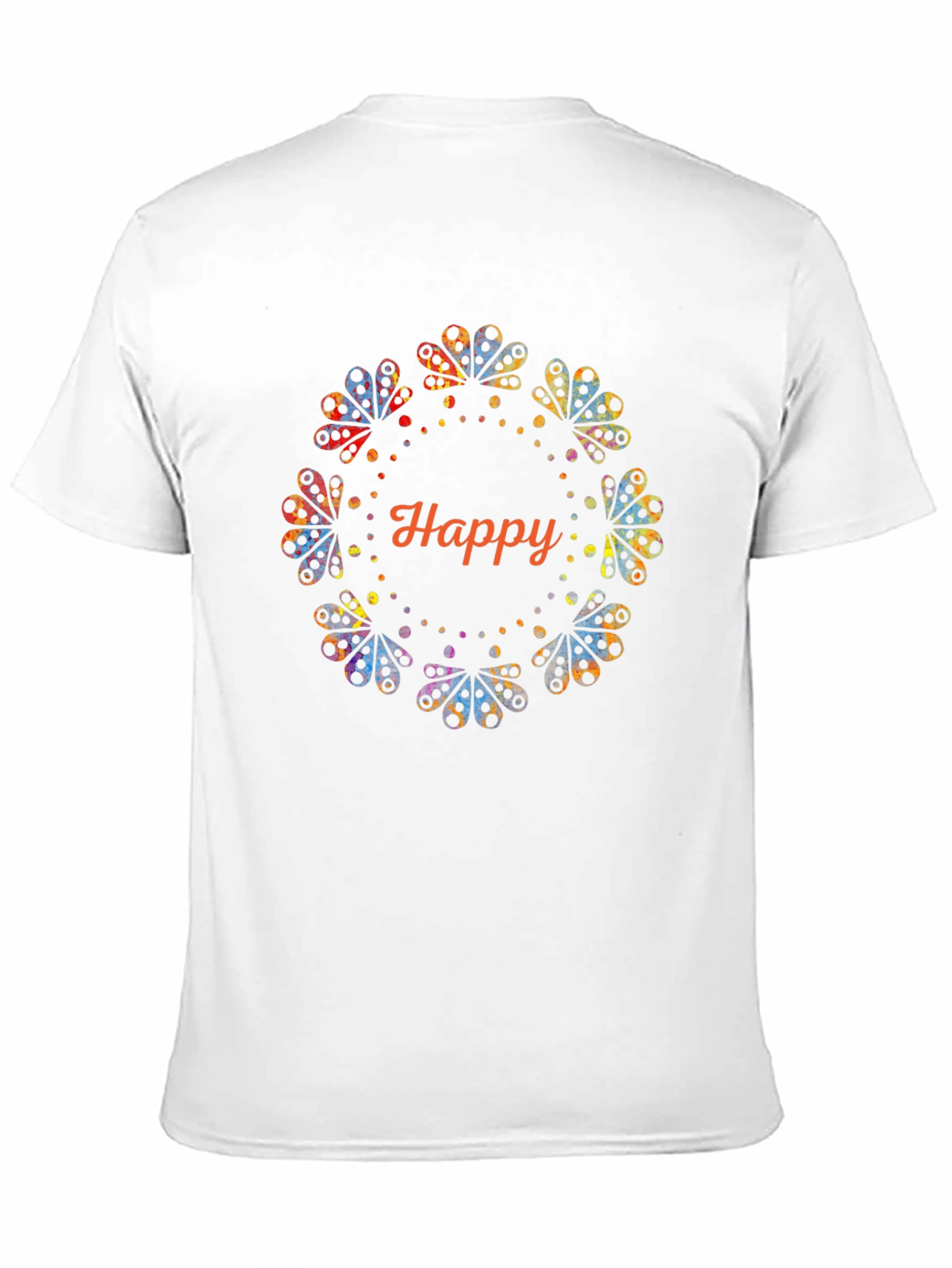 Black Happy Floral Graphic Black T-Shirt view 11