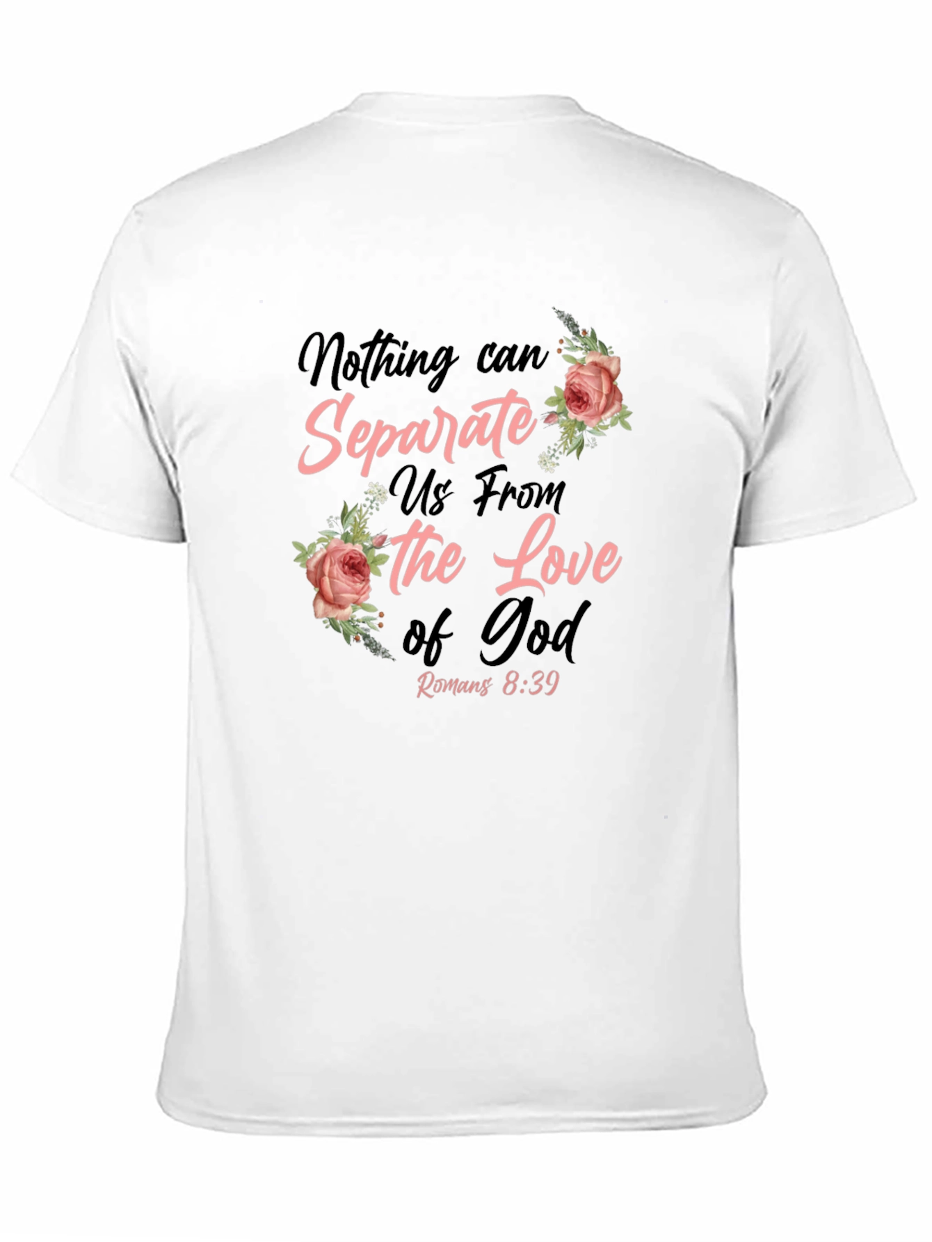 Black Floral 'Love of God' T-Shirt view 11