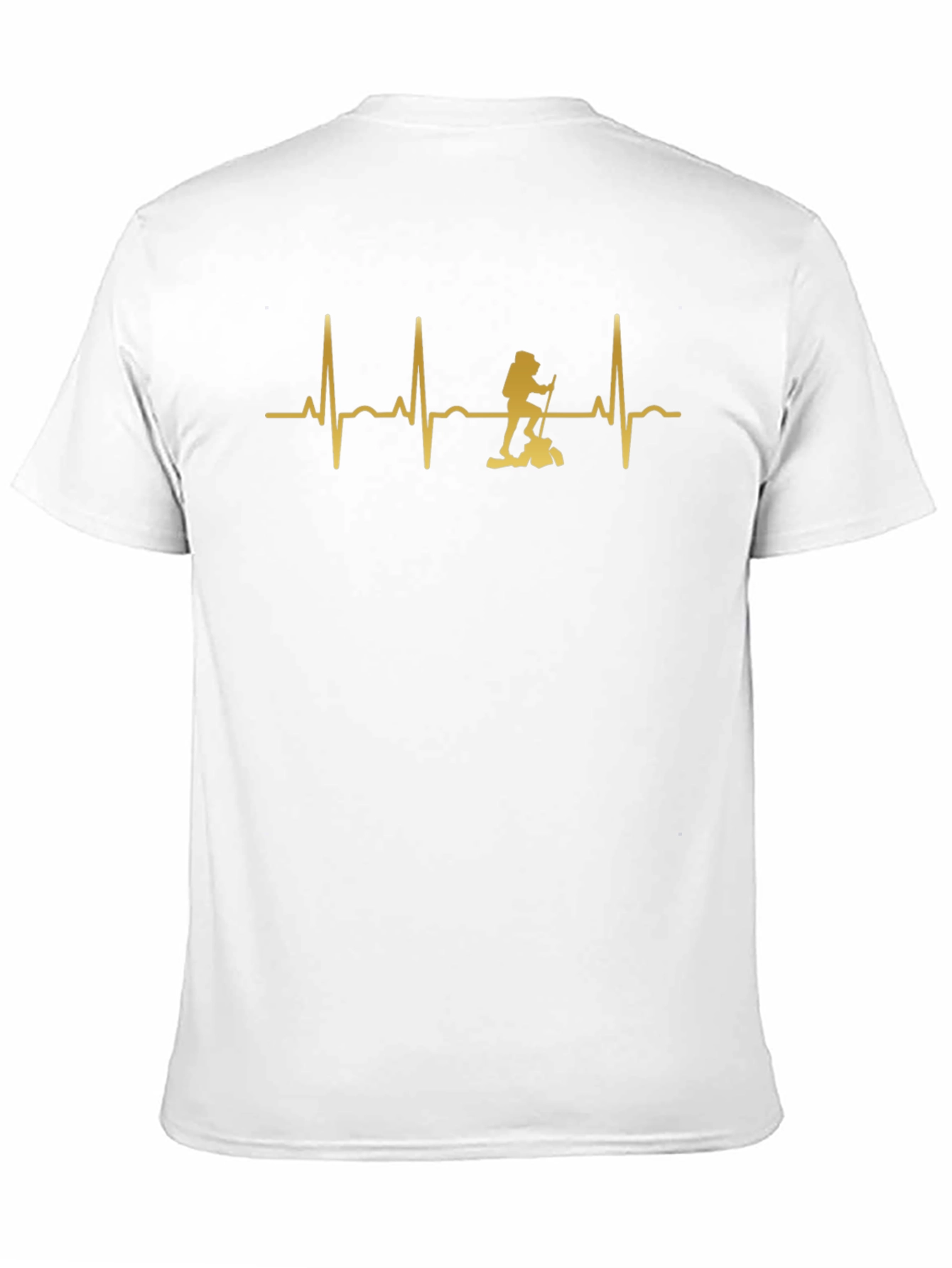 Black Hiking Heartbeat T-Shirt - Outdoor Adventure Apparel view 11