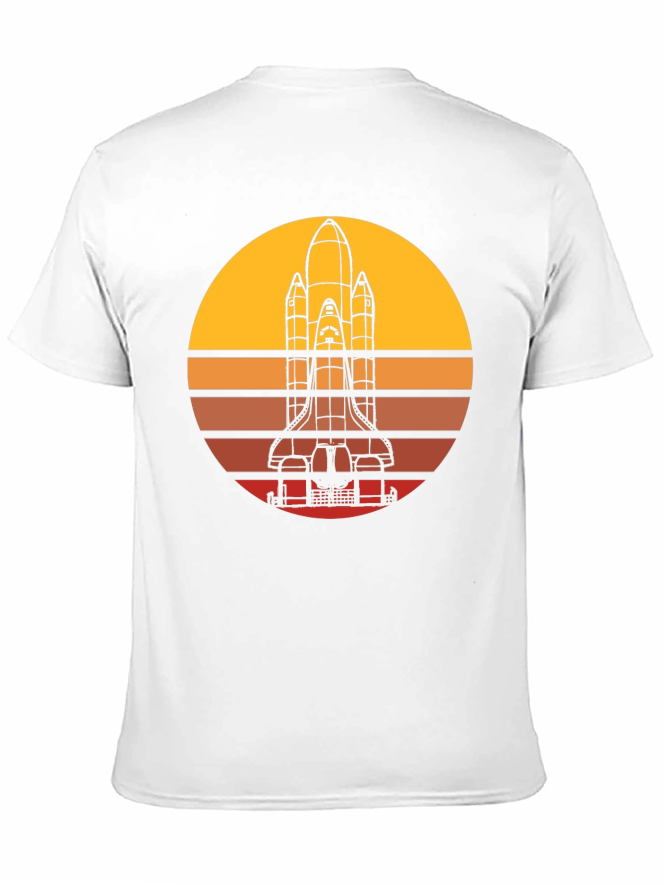 Black Retro Rocket Launch T-Shirt view 11