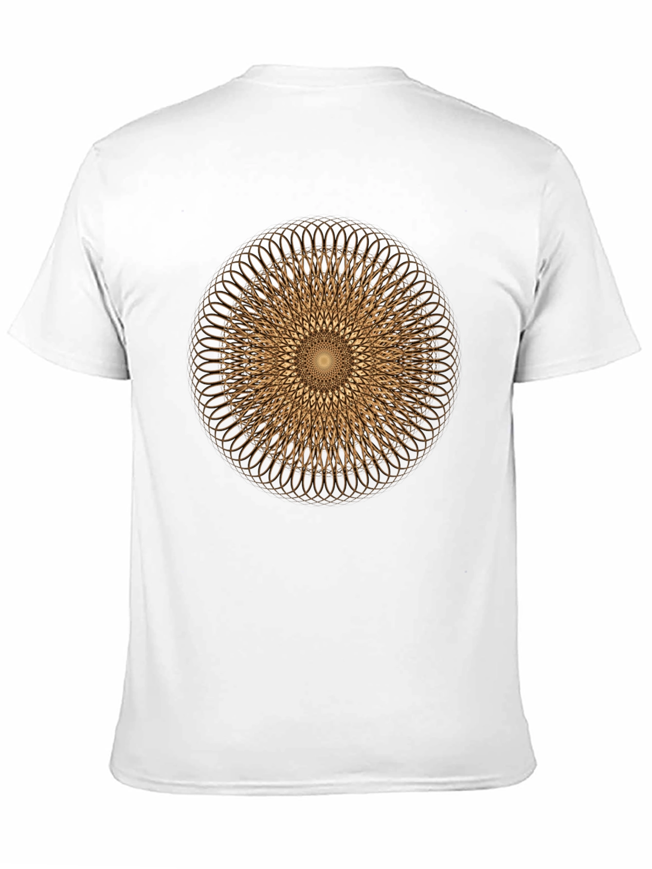 Black Geometric Circle Design Tee - Modern Graphic Print Shirt view 11