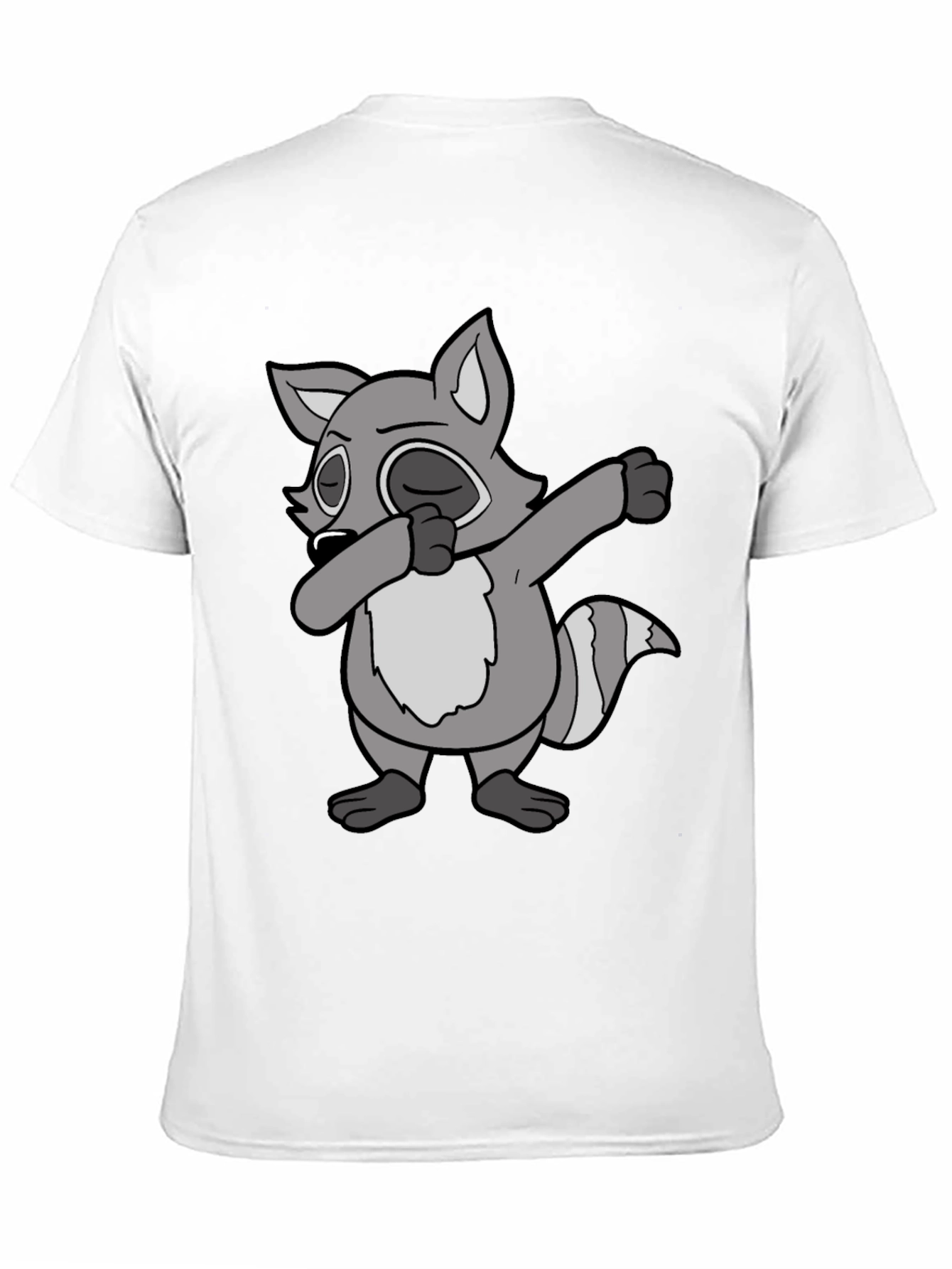 Black Dabbing Raccoon Graphic Tee view 11