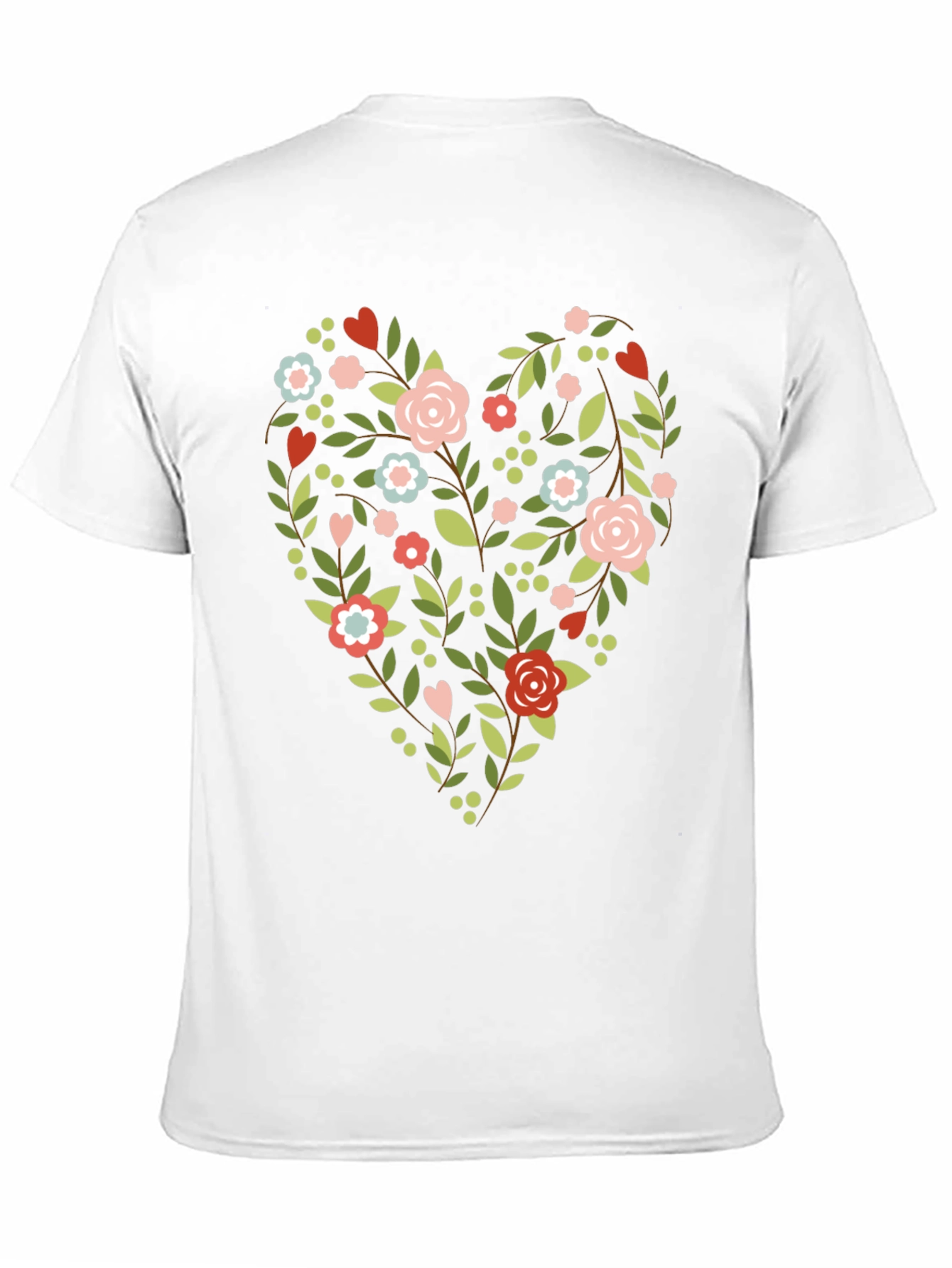 Black Floral Heart Tee - Stylish & Unique Design view 11
