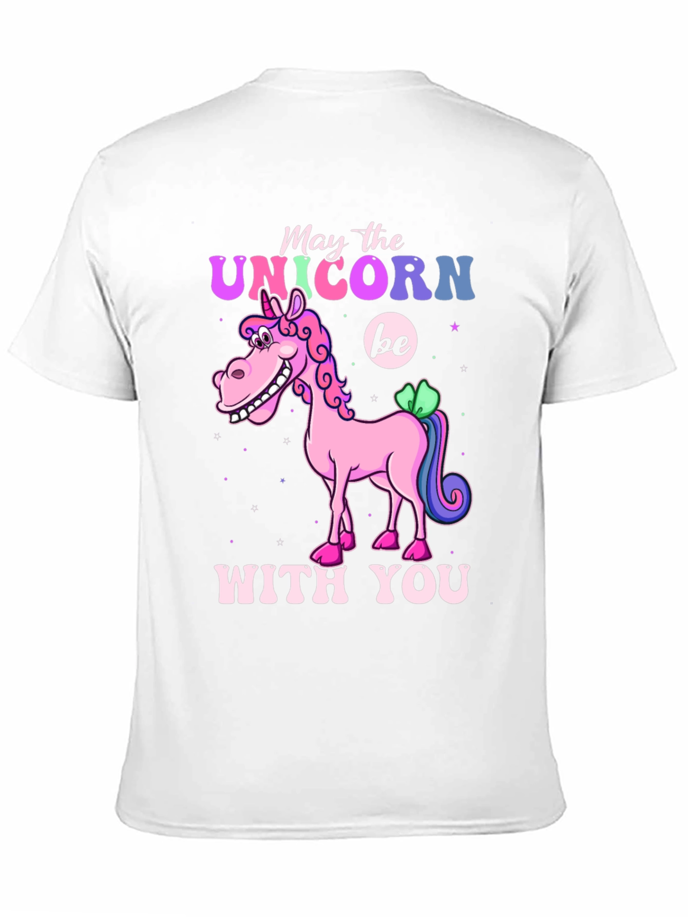 Black May the Unicorn Be With You T-Shirt view 11