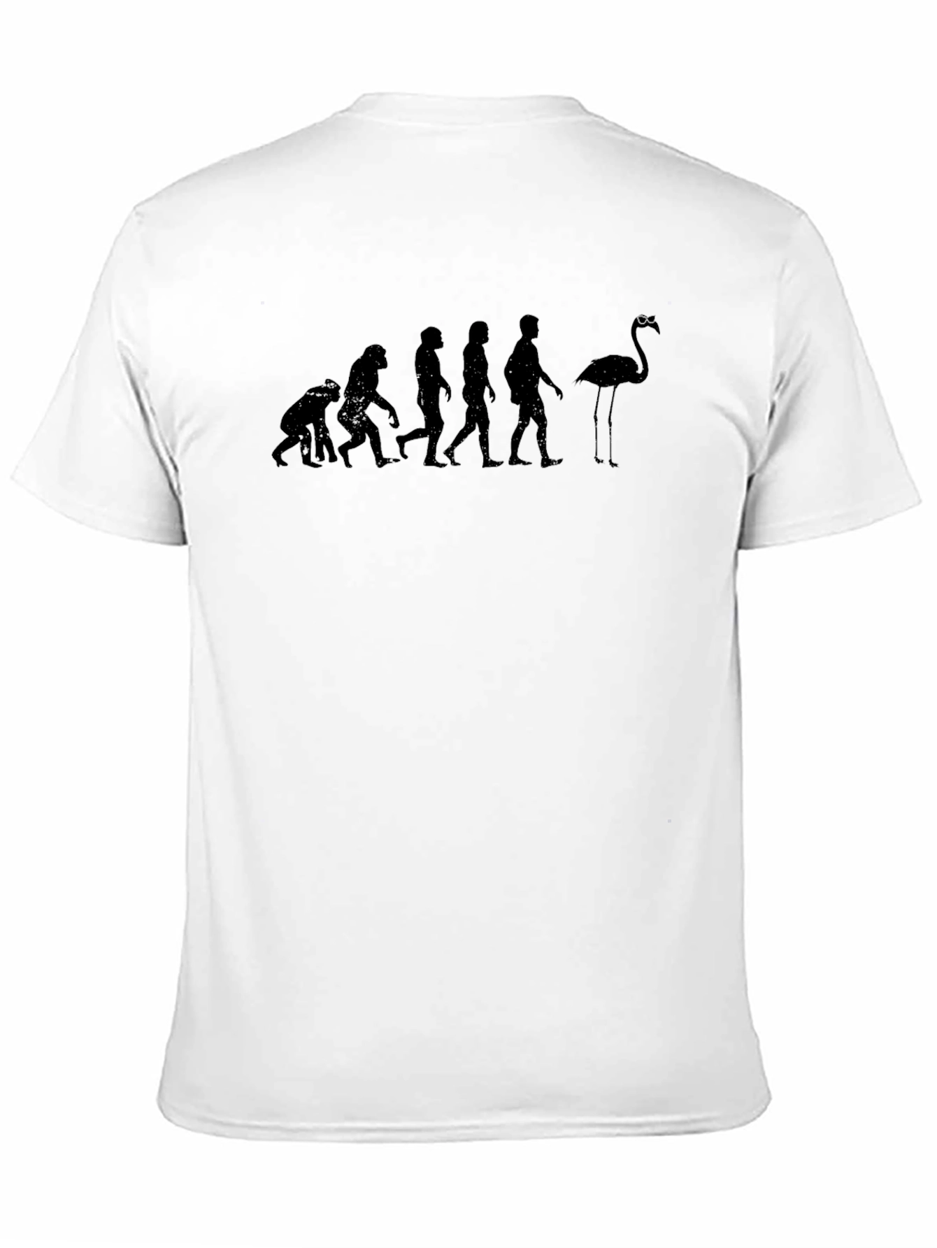 Black Evolution of Flamingo T-Shirt - Humorous Graphic Tee view 11