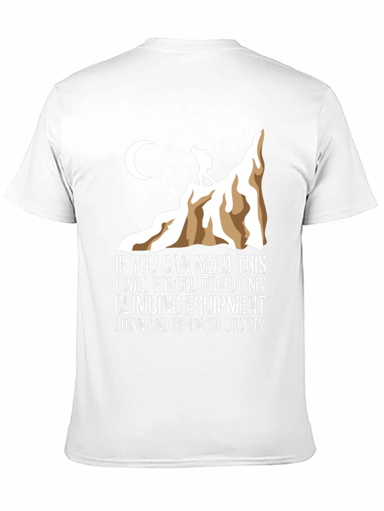 Black Climbing T-Shirt: Forced to Re-Enter Society view 11