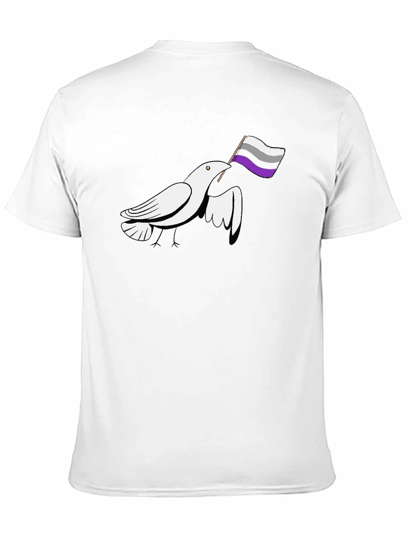 Black Asexual Pride Dove T-Shirt view 11