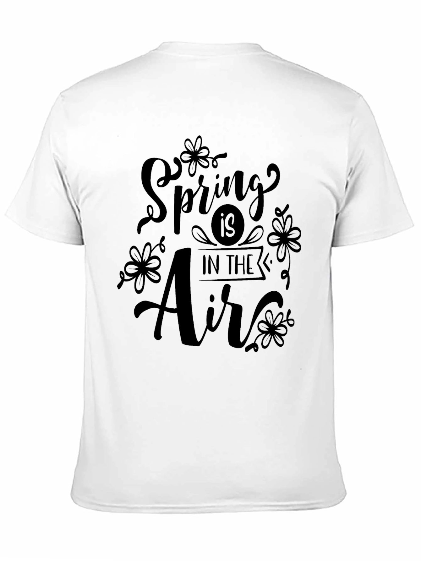 Black Spring is in the Air Black Graphic Tee view 11