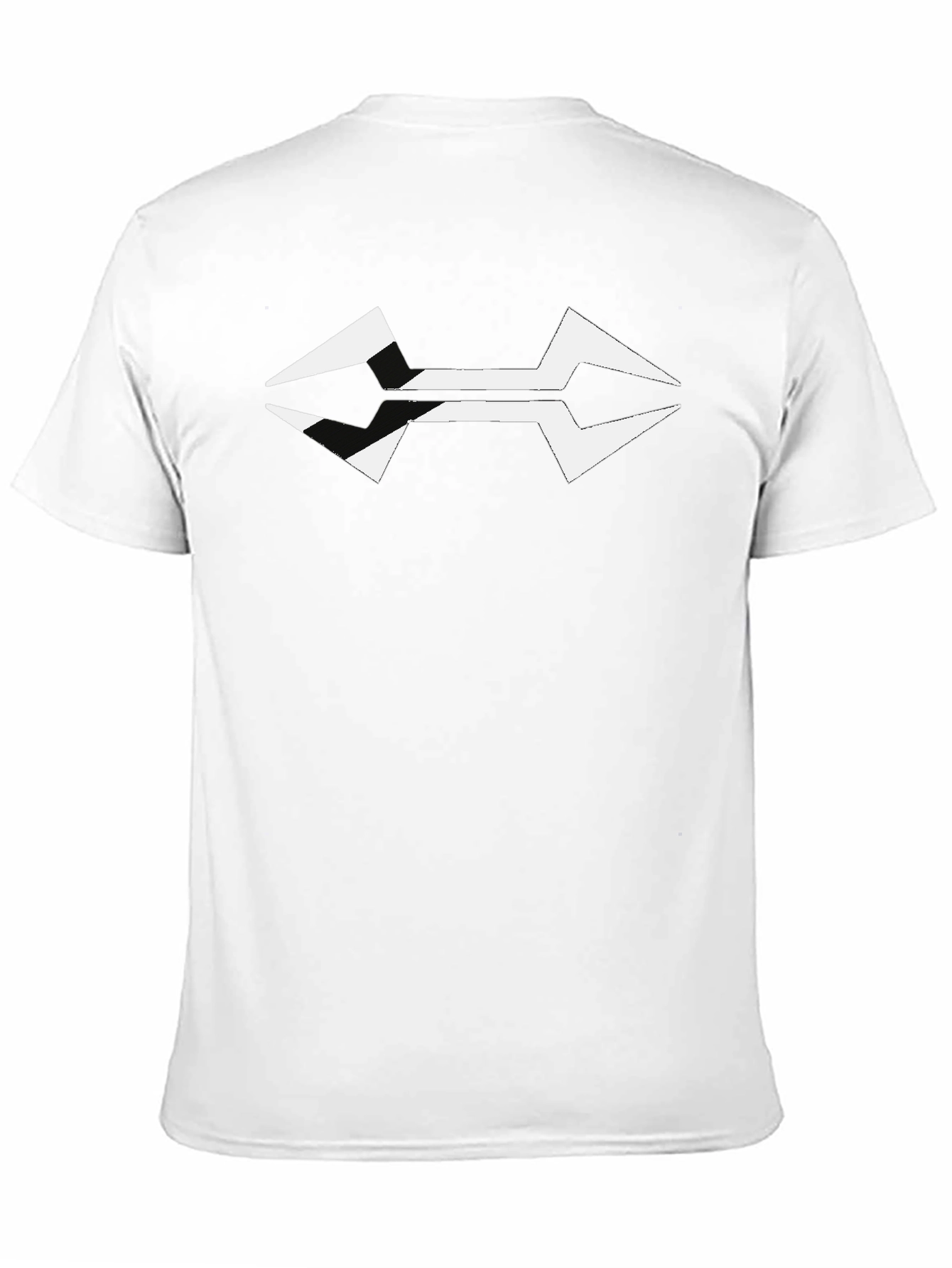 Black Modern Arrowhead Graphic Black T-Shirt view 11
