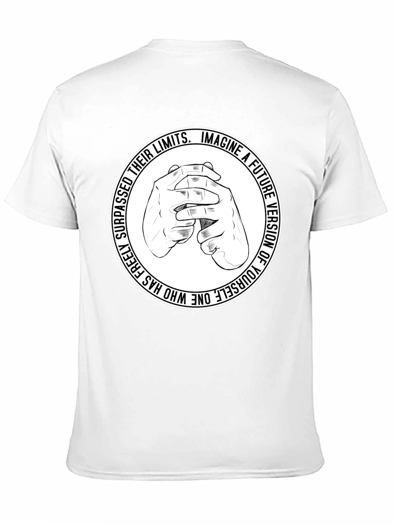 Black Motivational Graphic T-Shirt - Imagine a Future Version view 11