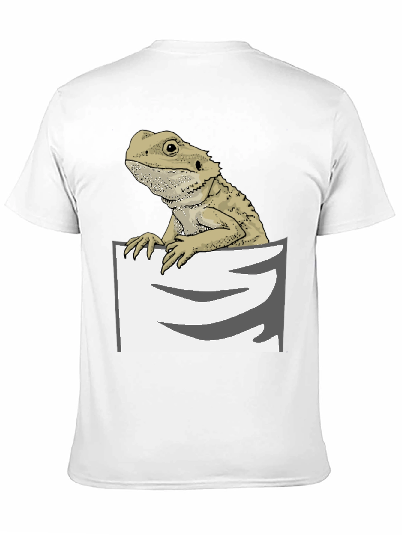 Black Bearded Dragon Pocket T-Shirt - Cool Reptile Lover Tee view 11