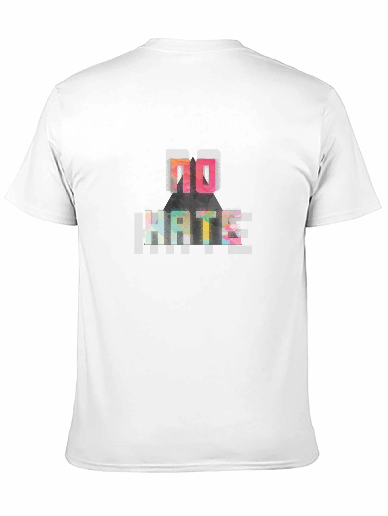 No Hate Graphic T-Shirt - Colorful Message Tee - 11