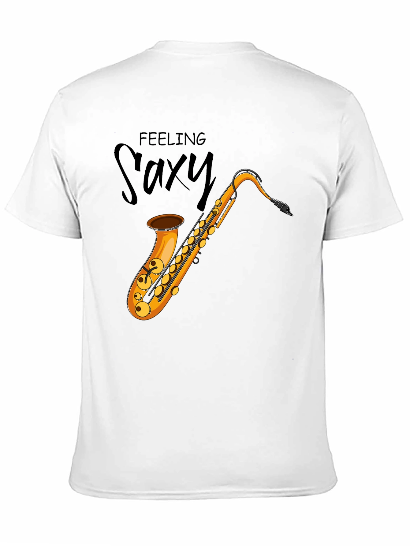 Black Feeling Saxy Black Graphic Tee view 11