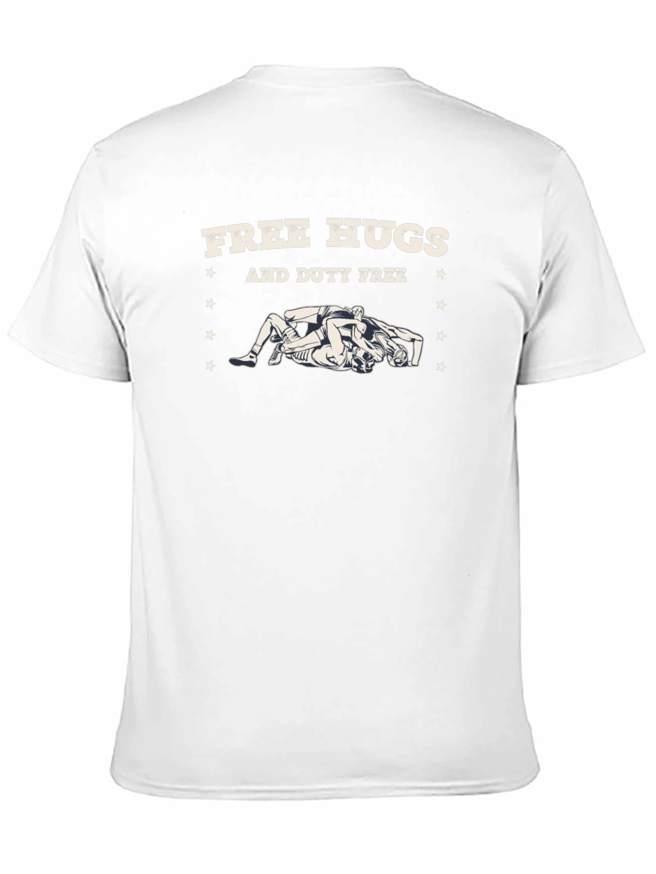 Black Free Hugs and Duty Free Black T-Shirt view 11