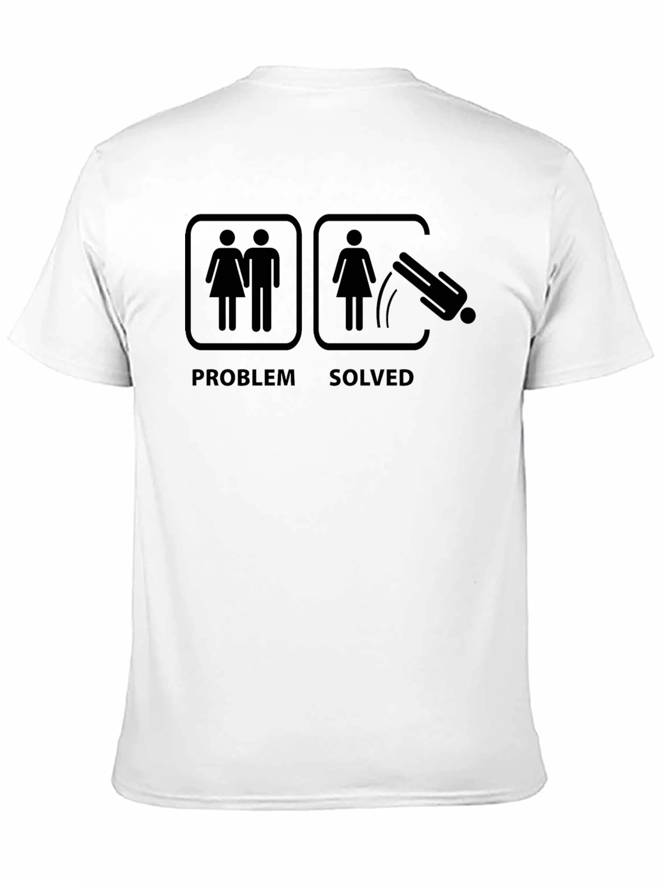 Black Problem Solved Funny Graphic T-Shirt view 11