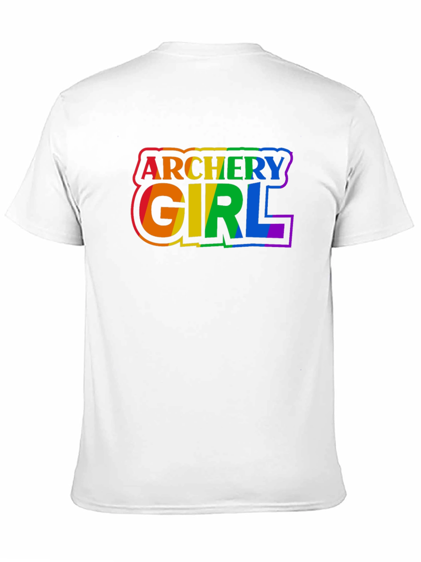 Black Archery Girl Pride T-Shirt - Rainbow Graphic Tee view 11