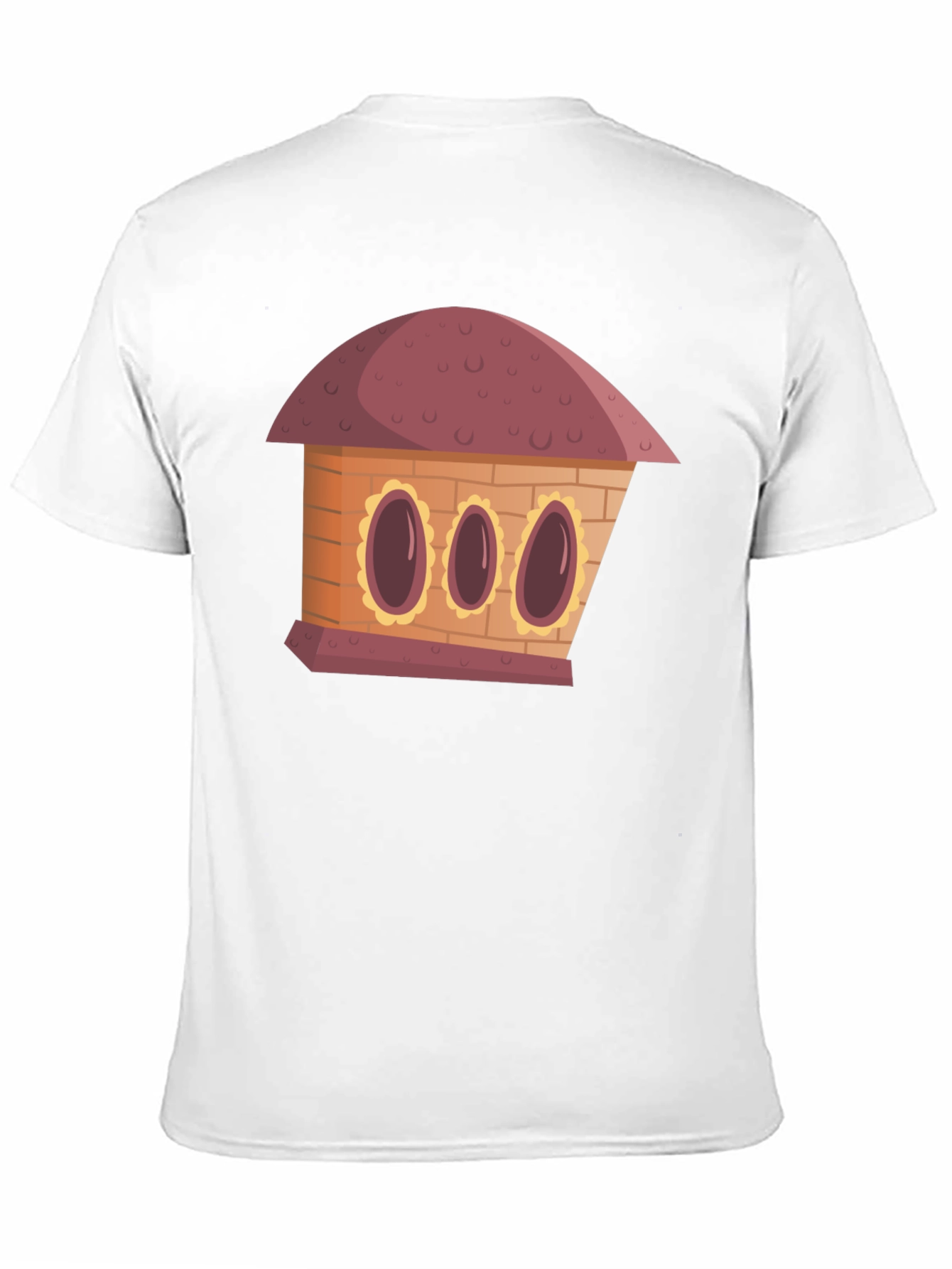 Black Cartoon House Graphic Tee - Unique Design view 11